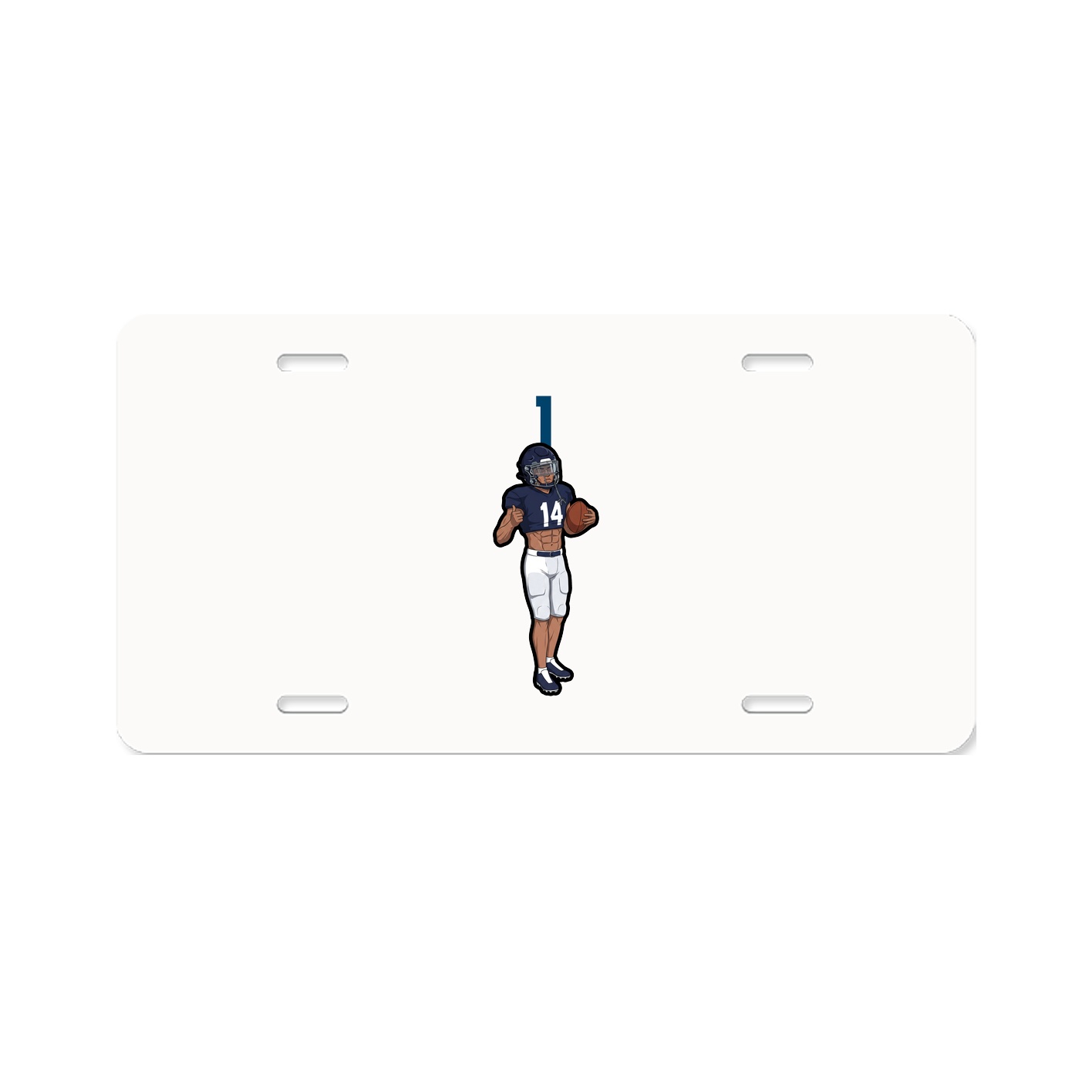 License Plate — Number Top in Classic