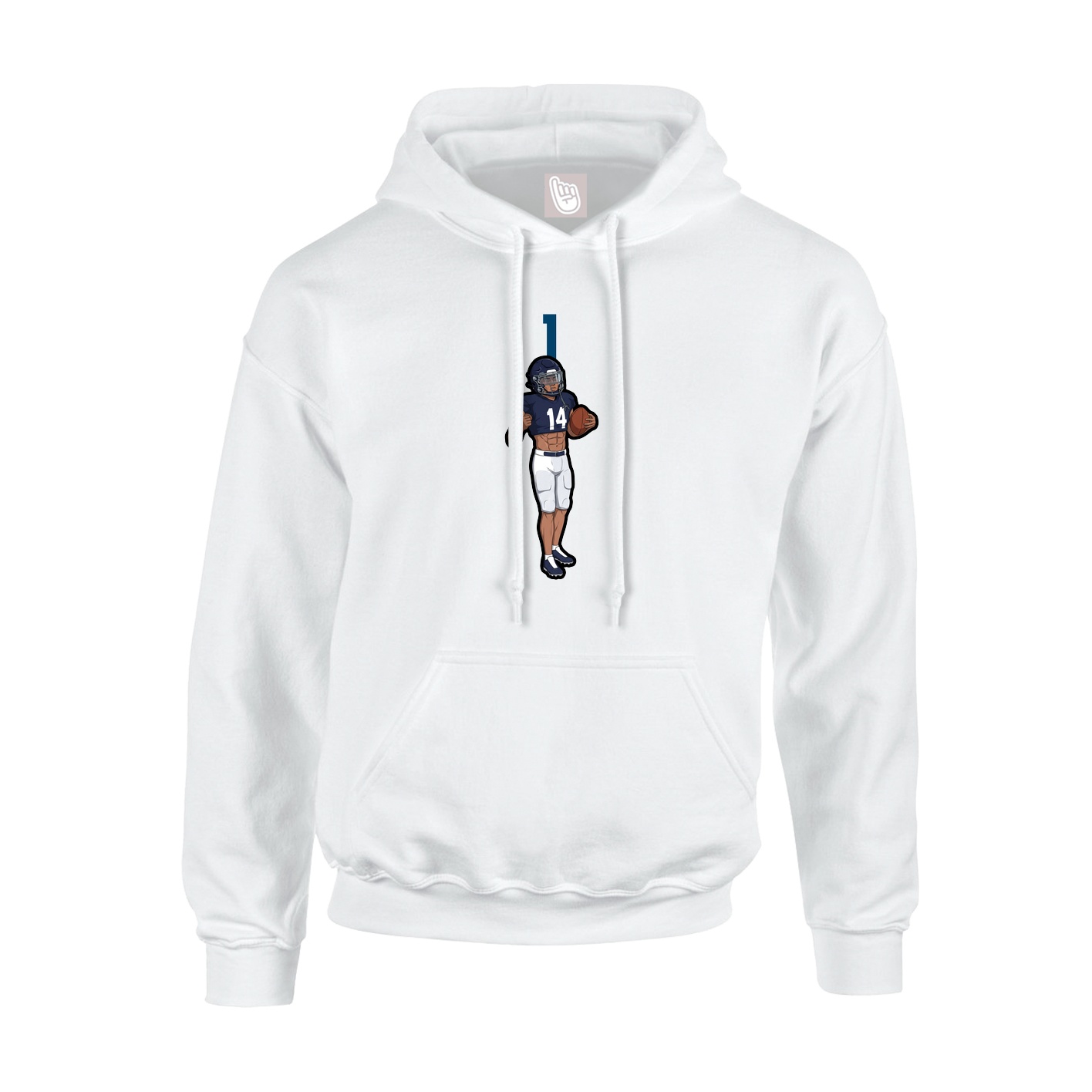 Hoodie — Number Top in White
