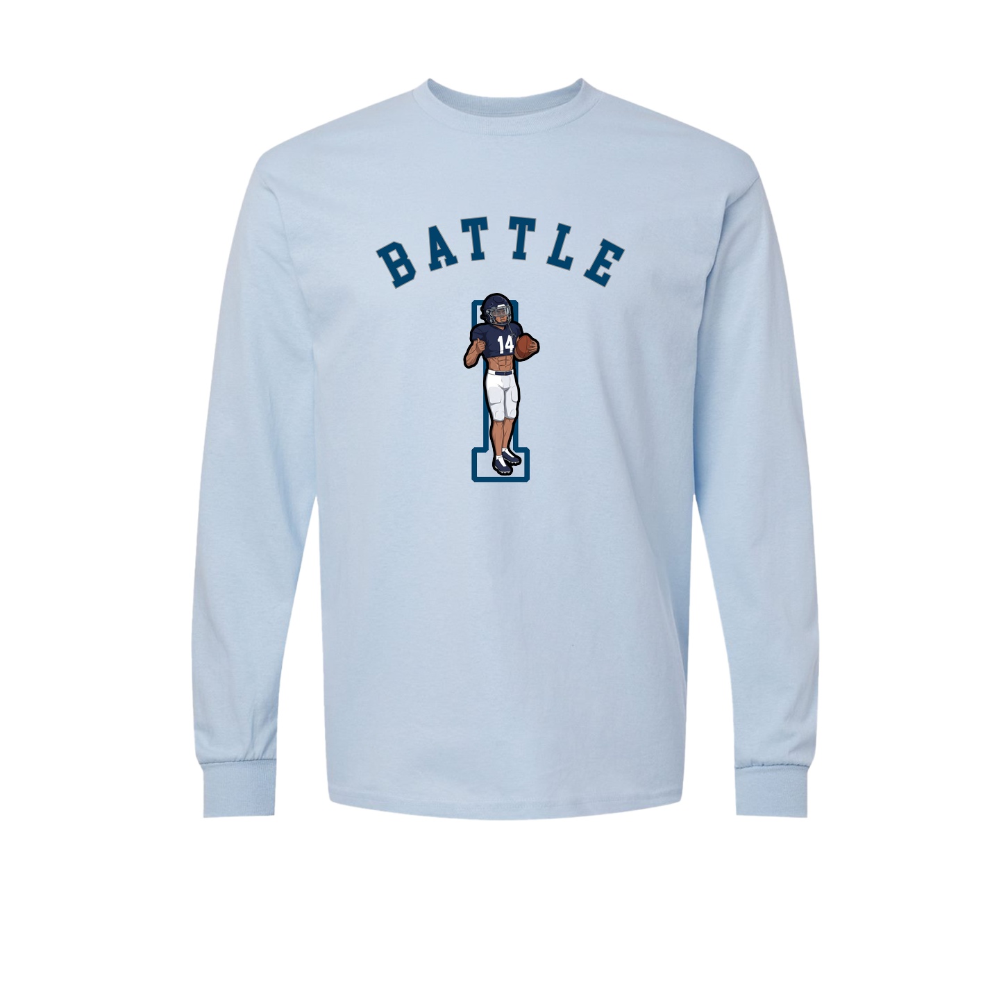 Long Sleeve Tee — Shirsey Arch in Light Blue