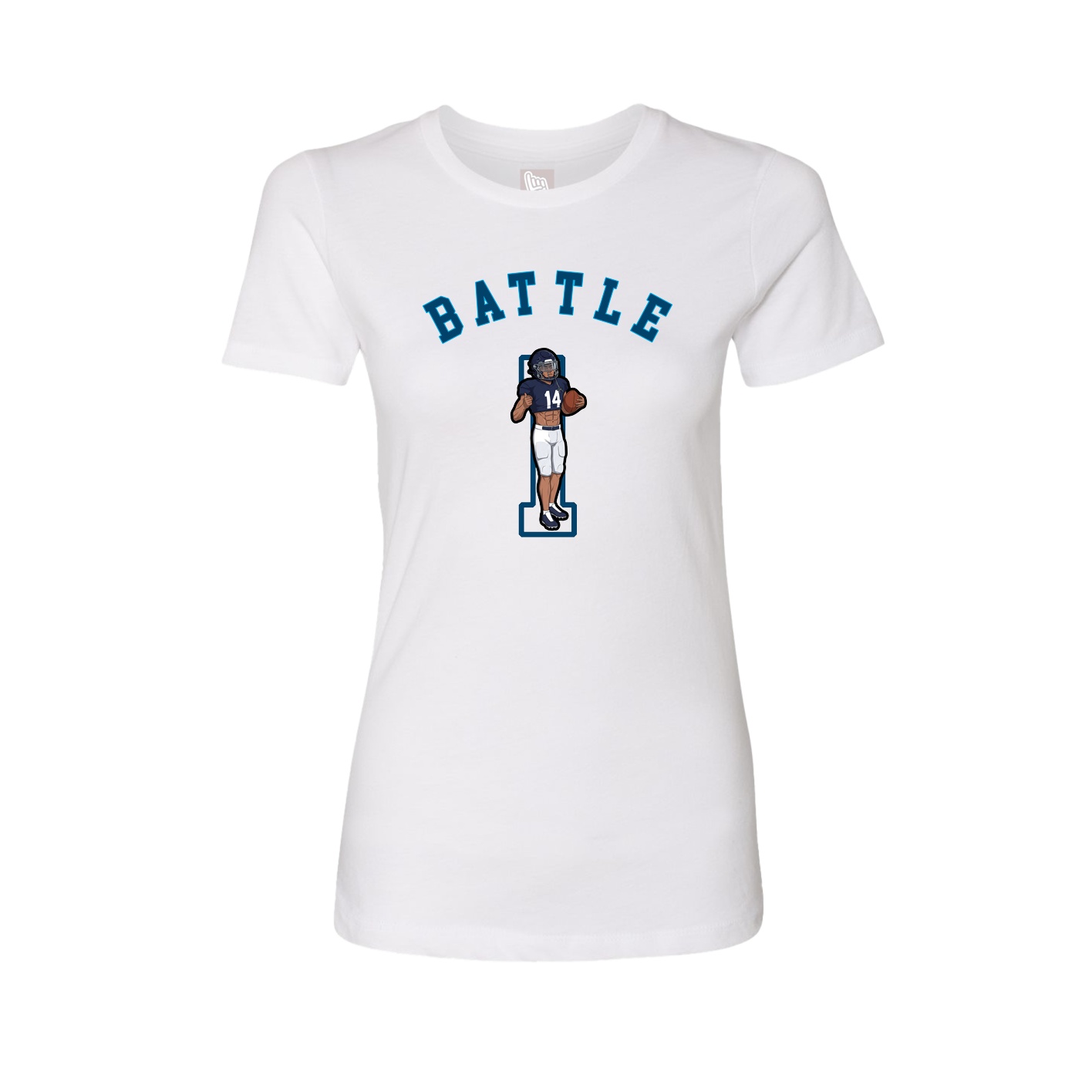Fitted Women's Tee — Shirsey Arch in White
