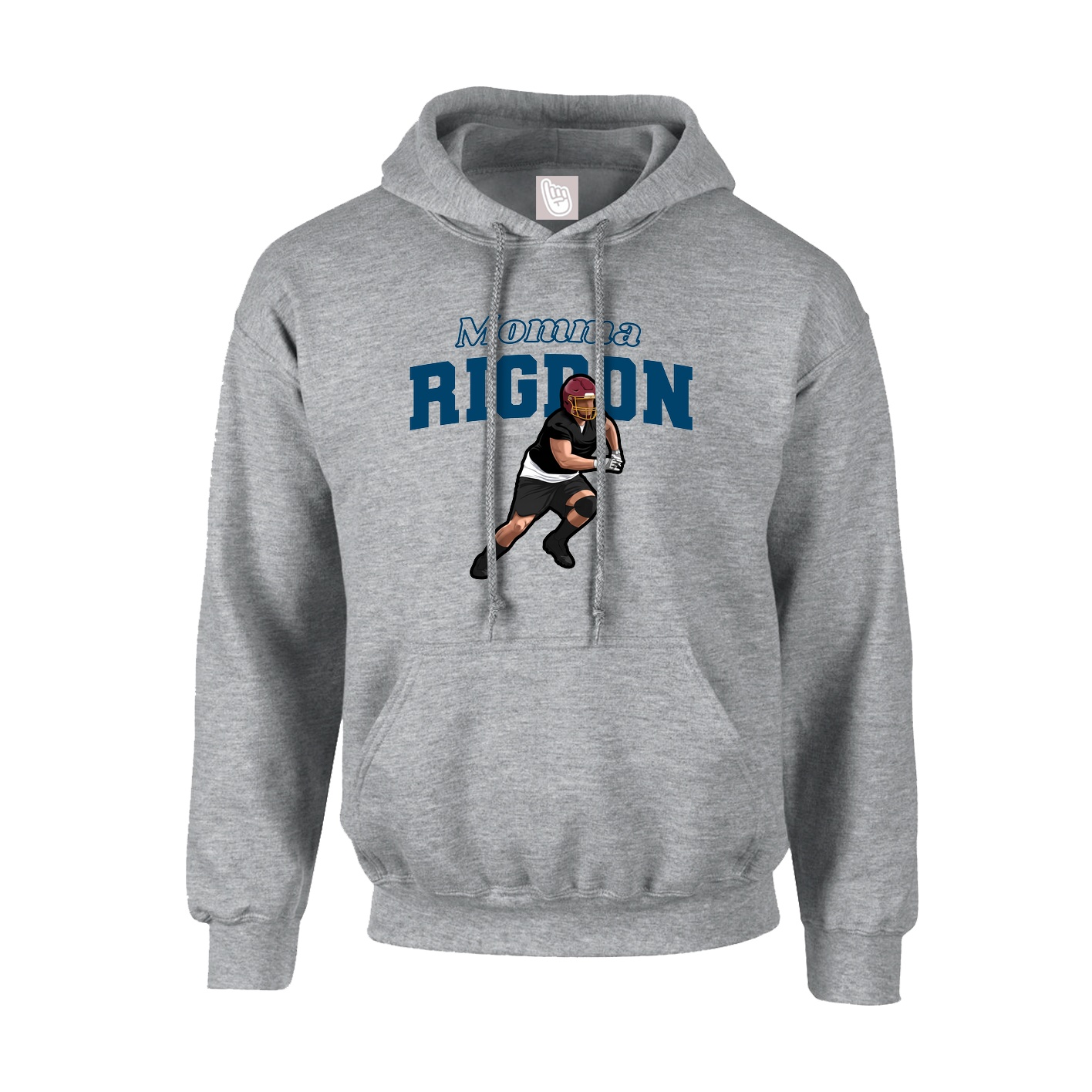 Youth Hoodie — Mothers Day Block in Grey