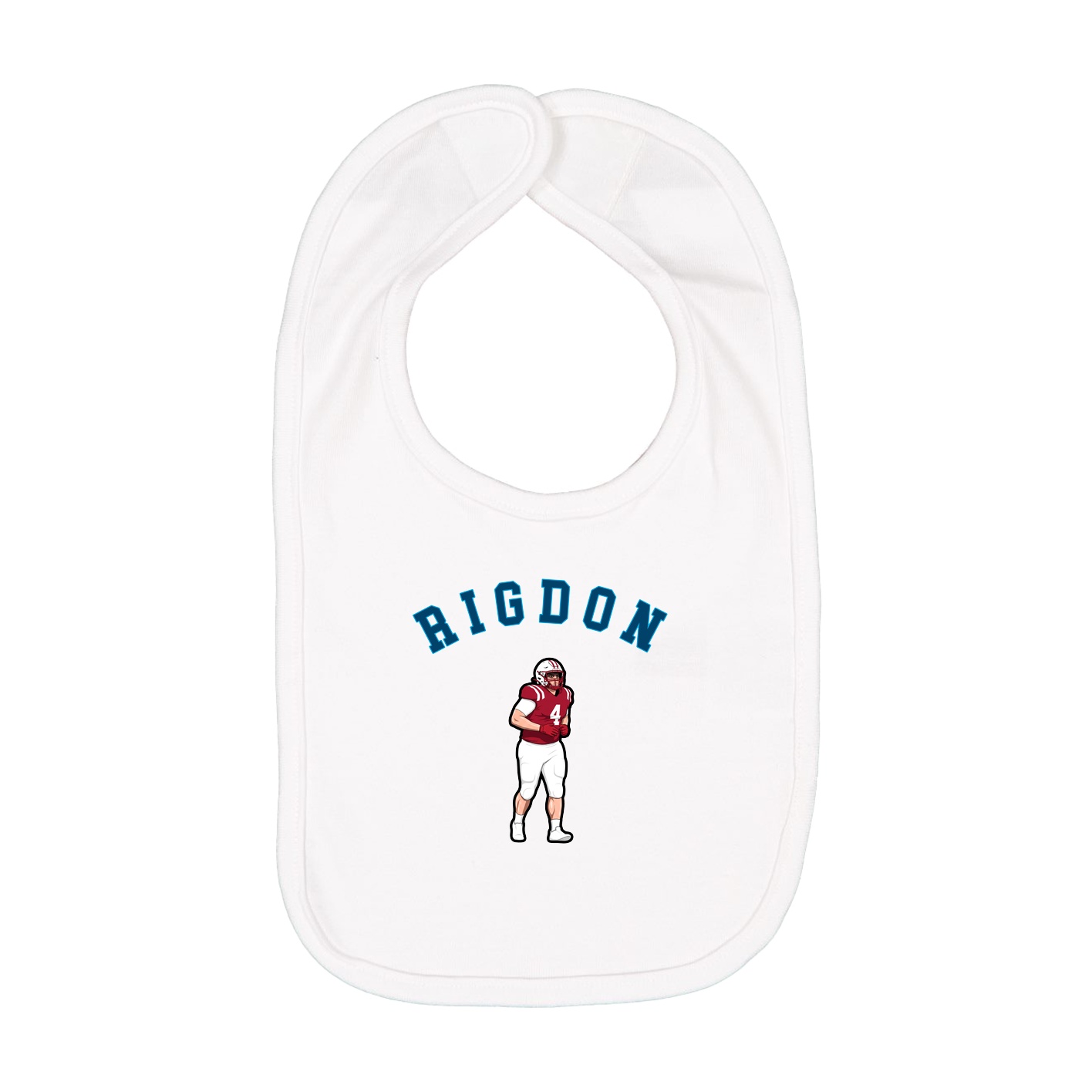 Infant Bib — Shirsey Arch in White