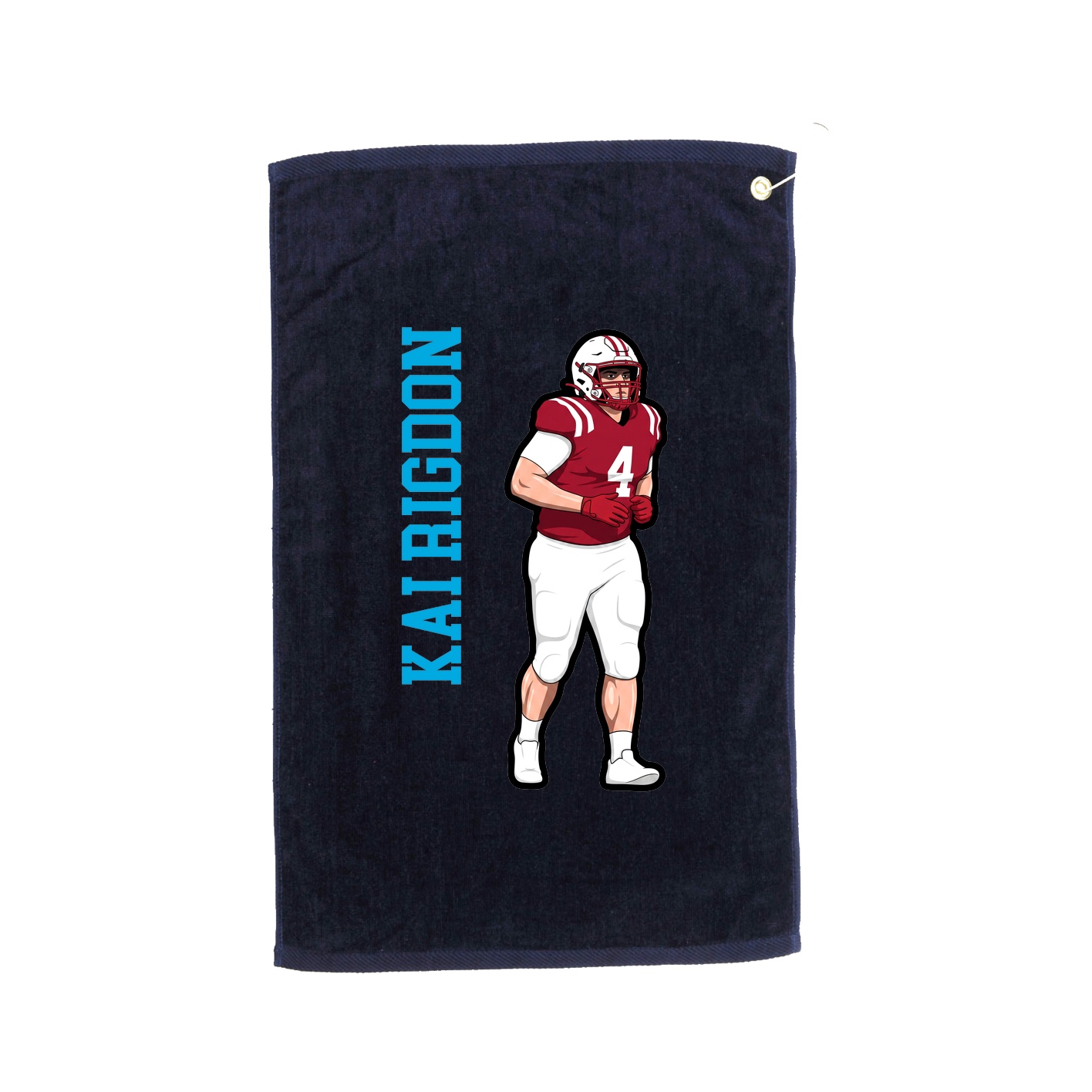 Golf Towel — Name Vertical in Navy