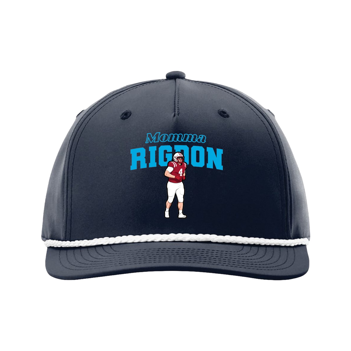 Five-Panel Classic Rope Cap — Mothers Day Block in Navy