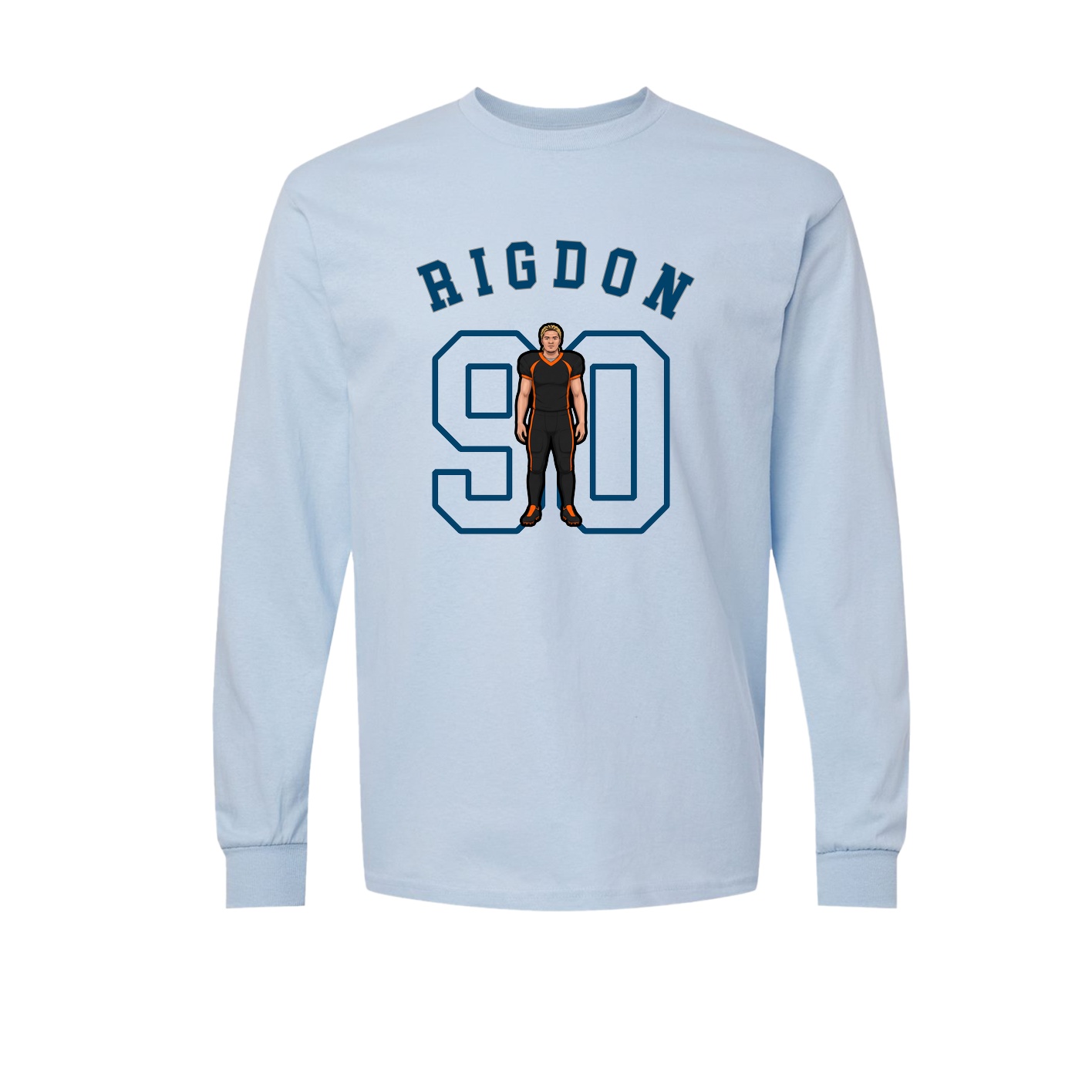 Long Sleeve Tee — Shirsey Arch in Light Blue