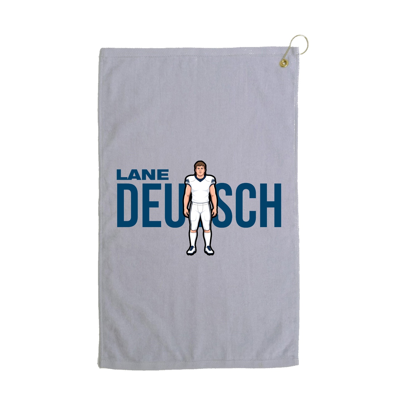 Golf Towel — Player Name in Grey