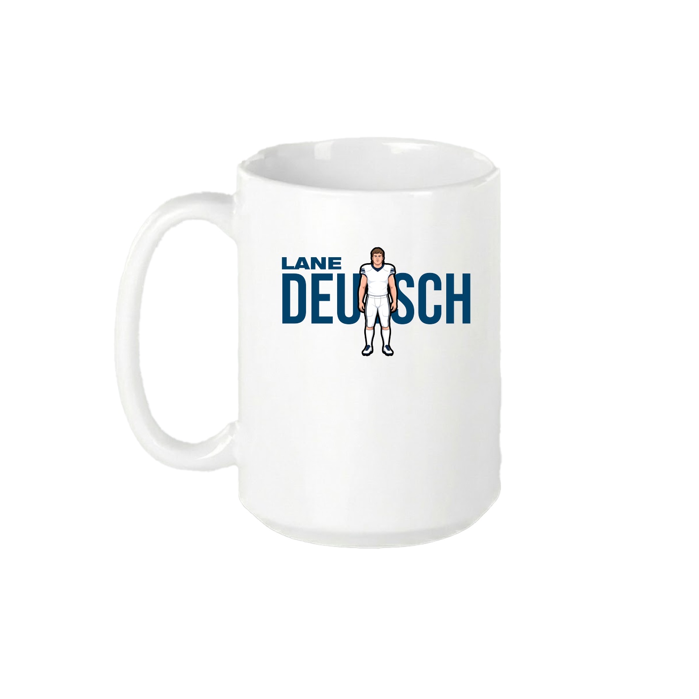 15oz Coffee Mug — Player Name in White