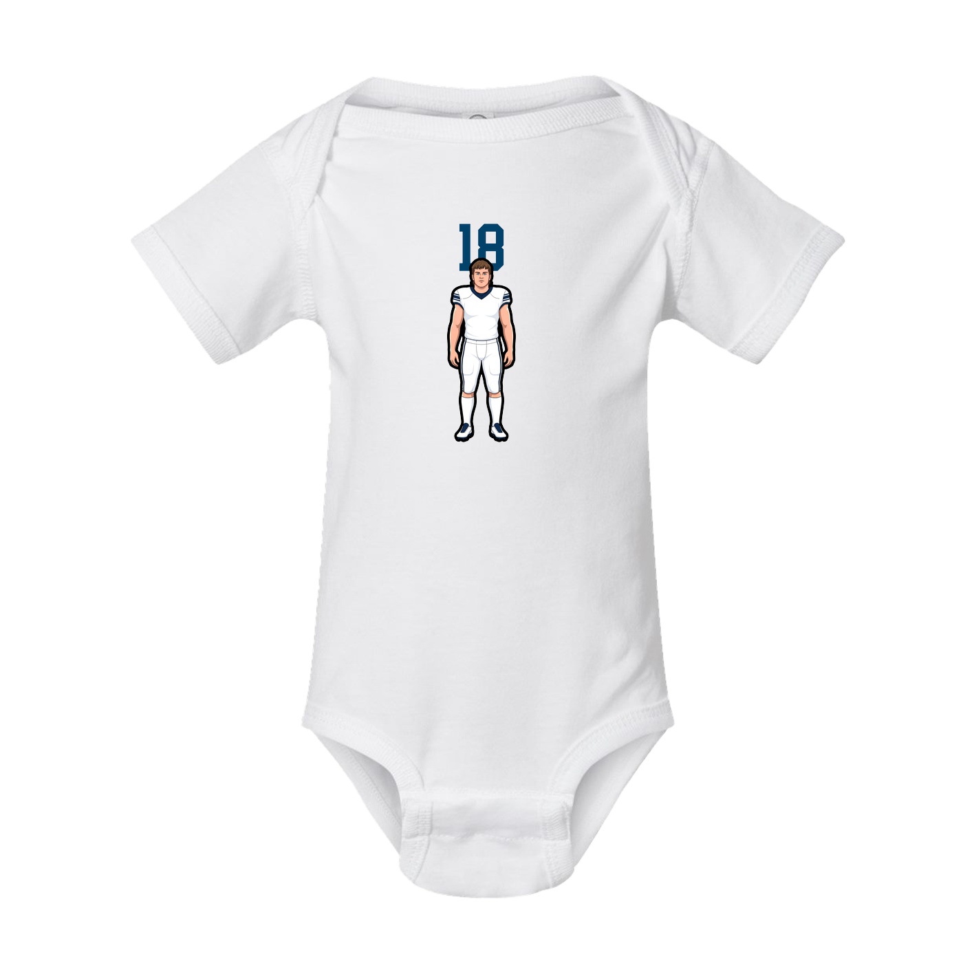 Baby Onesie — Number Top in White