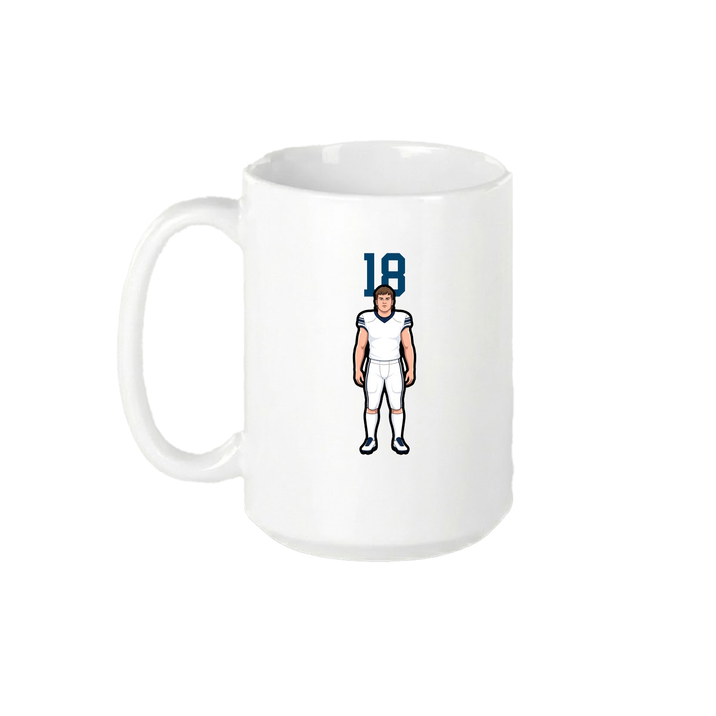 15oz Coffee Mug — Number Top in White