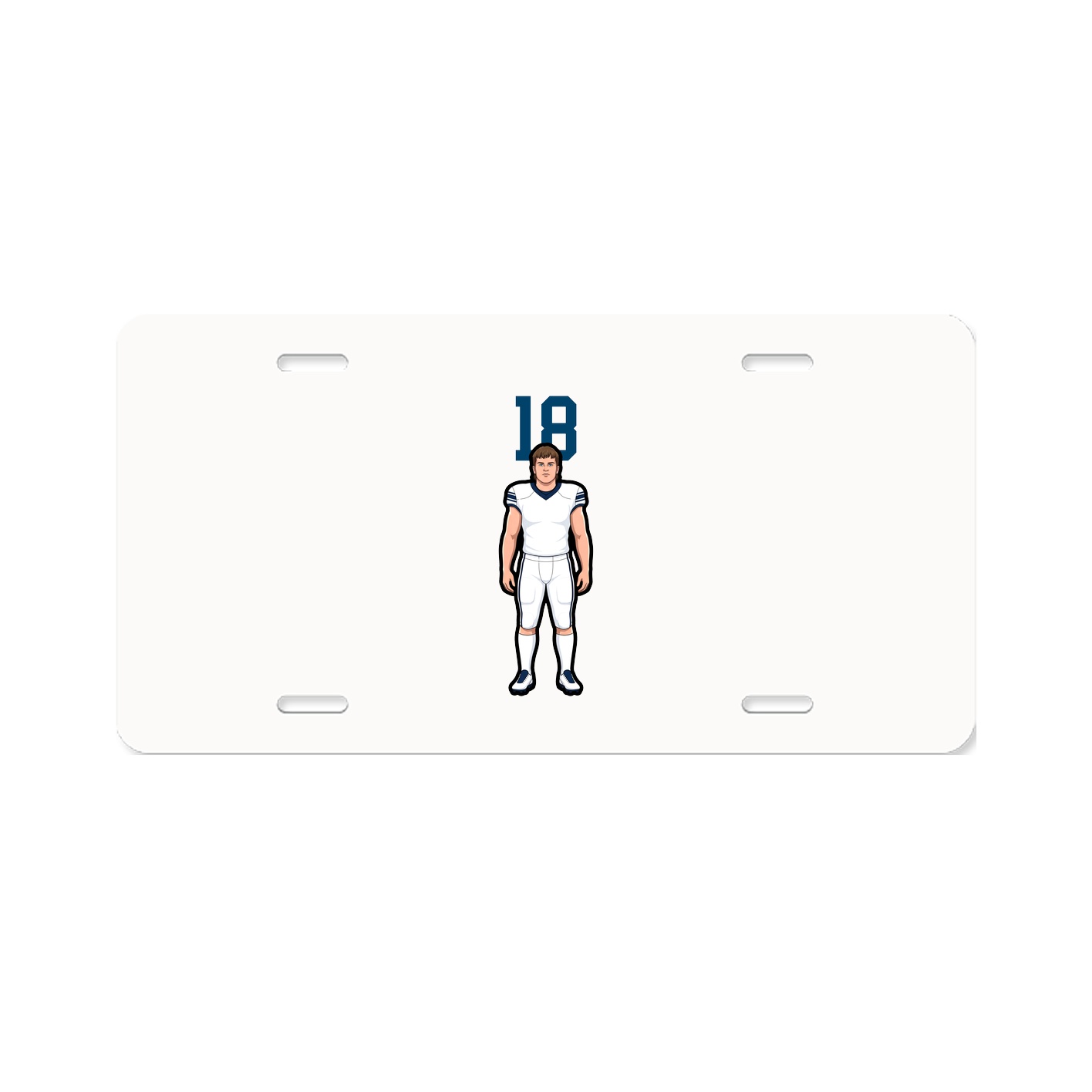 License Plate — Number Top in Classic
