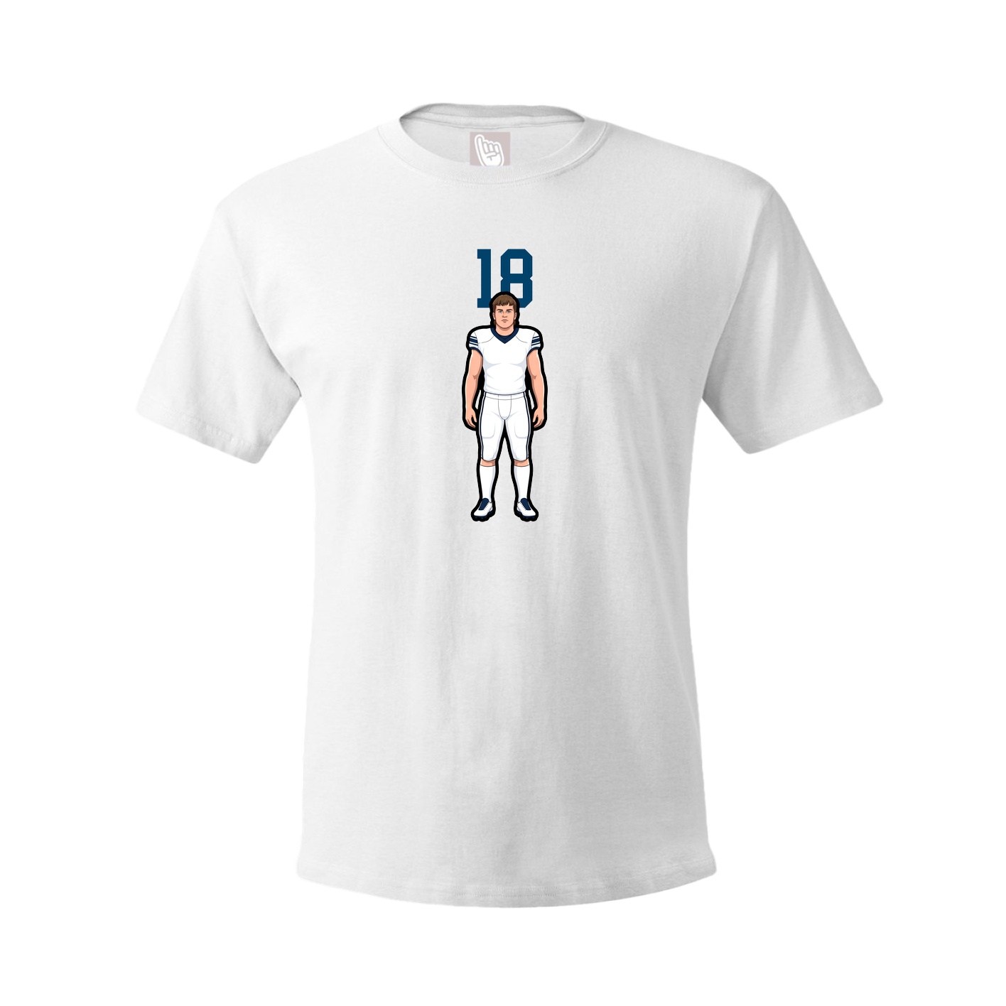 Youth Tee — Number Top in White