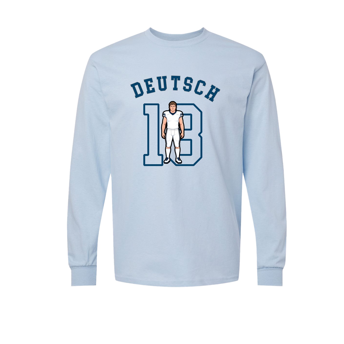 Long Sleeve Tee — Shirsey Arch in Light Blue