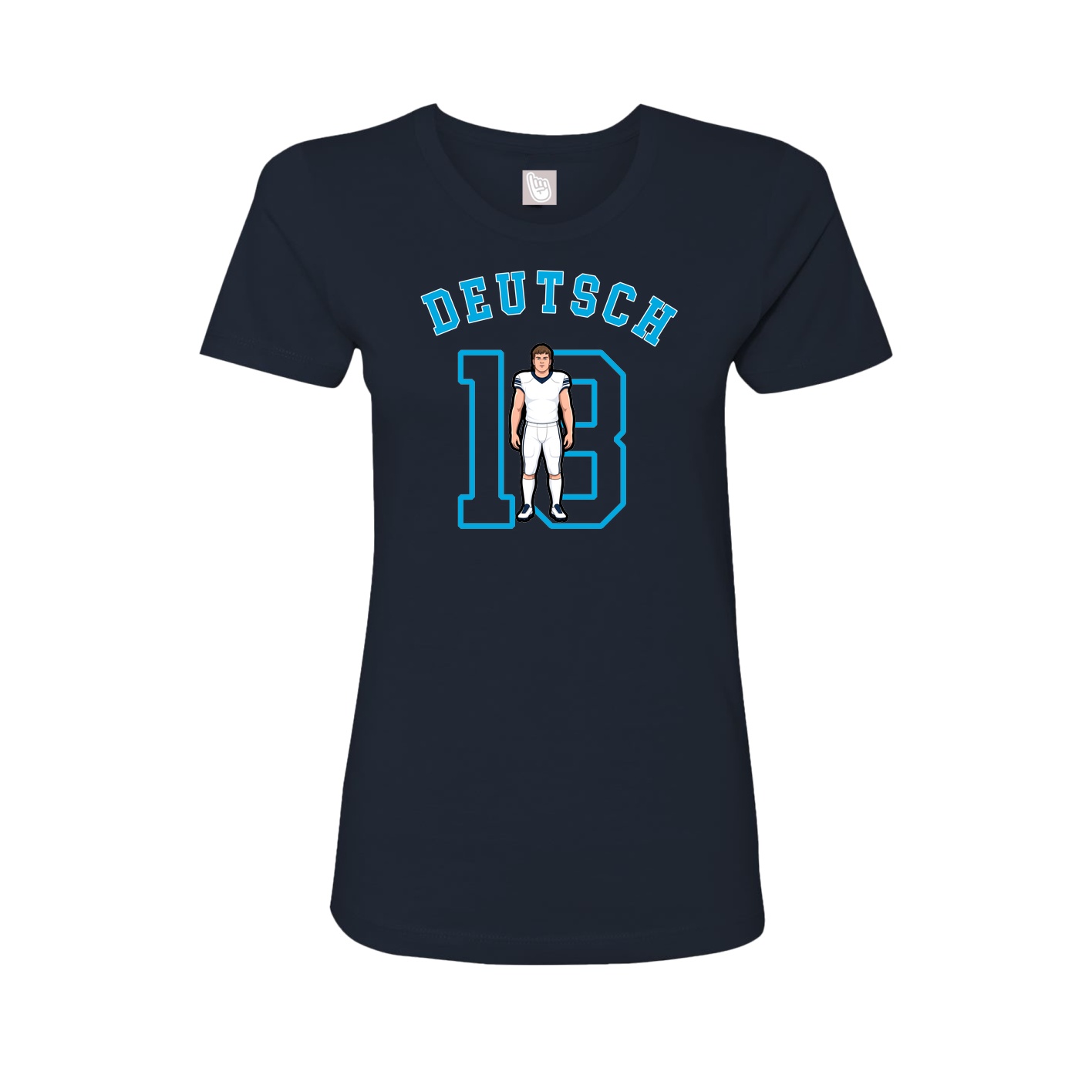 Fitted Women's Tee — Shirsey Arch in Navy