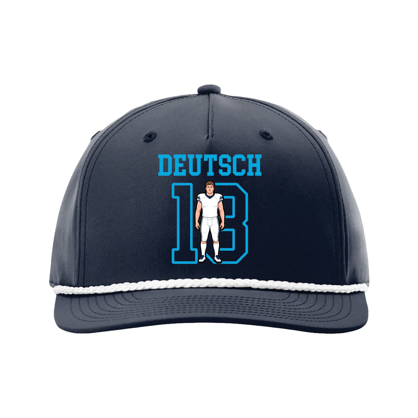 Five-Panel Classic Rope Cap — Shirsey in Navy