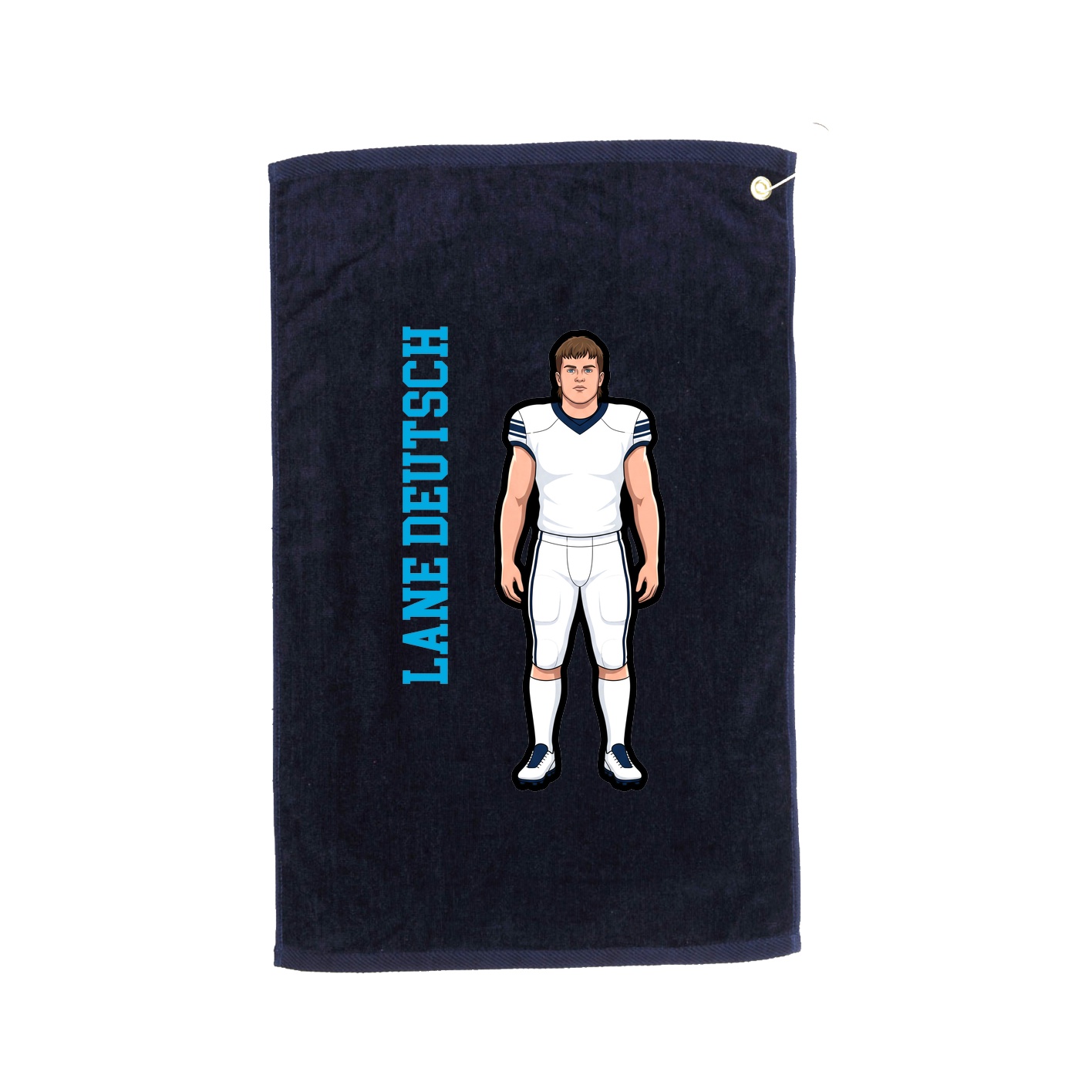Golf Towel — Name Vertical in Navy