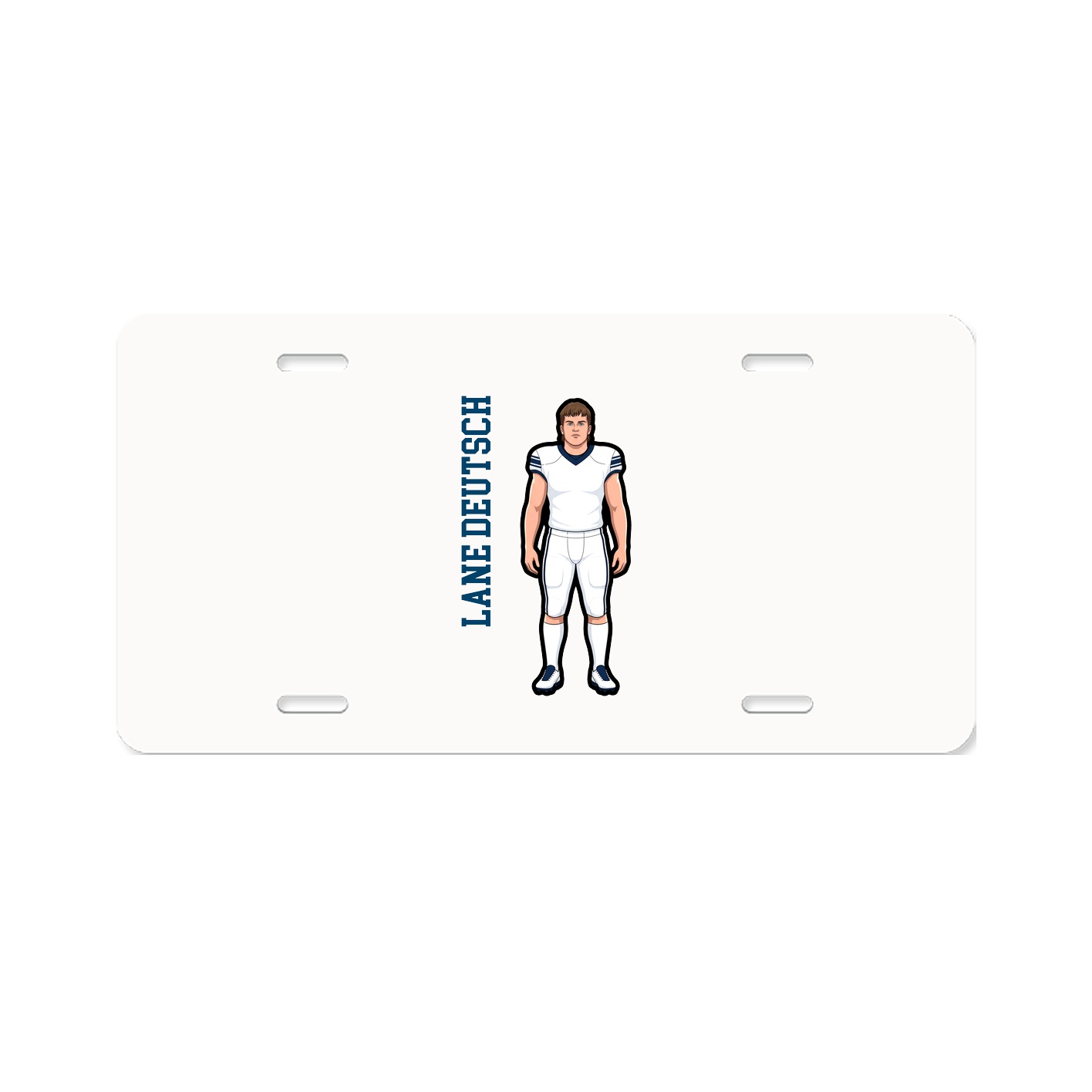 License Plate — Name Vertical in Classic