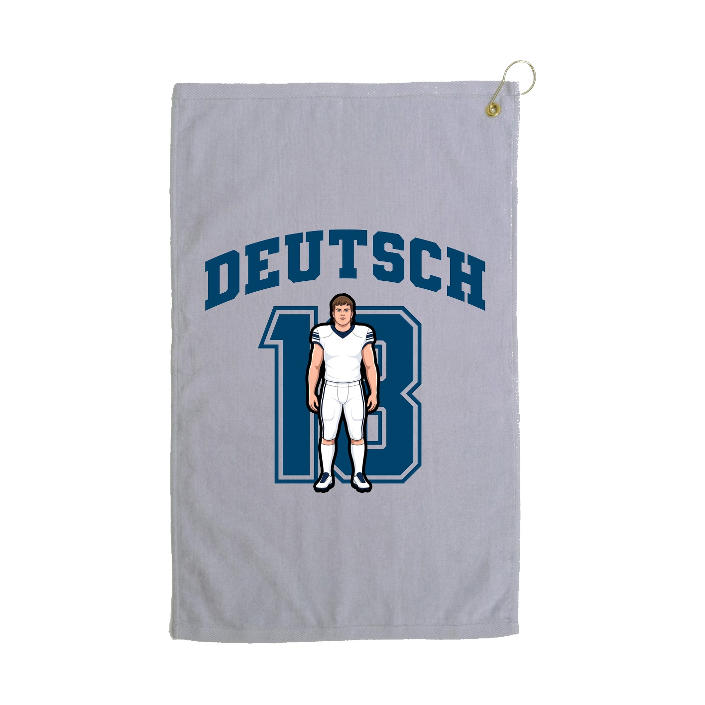 Golf Towel — Number in Grey