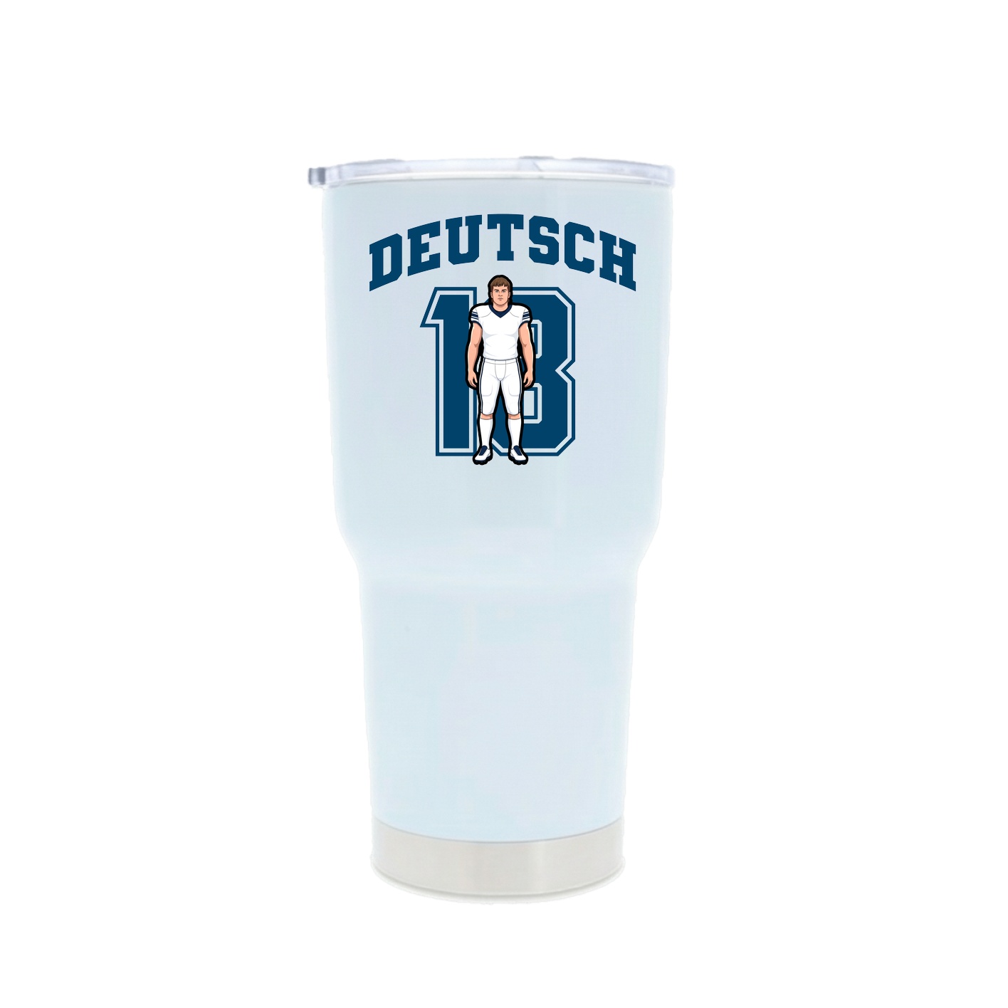 30oz Stainless Steel Tumbler — Number in White