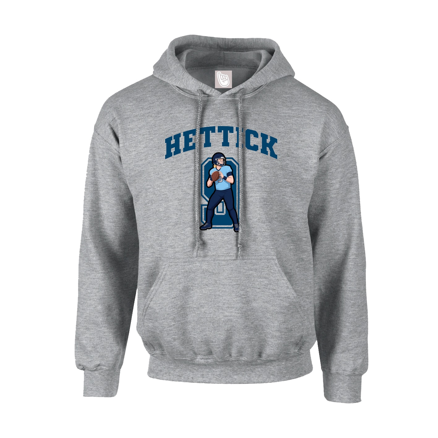 Hoodie — Number in Grey