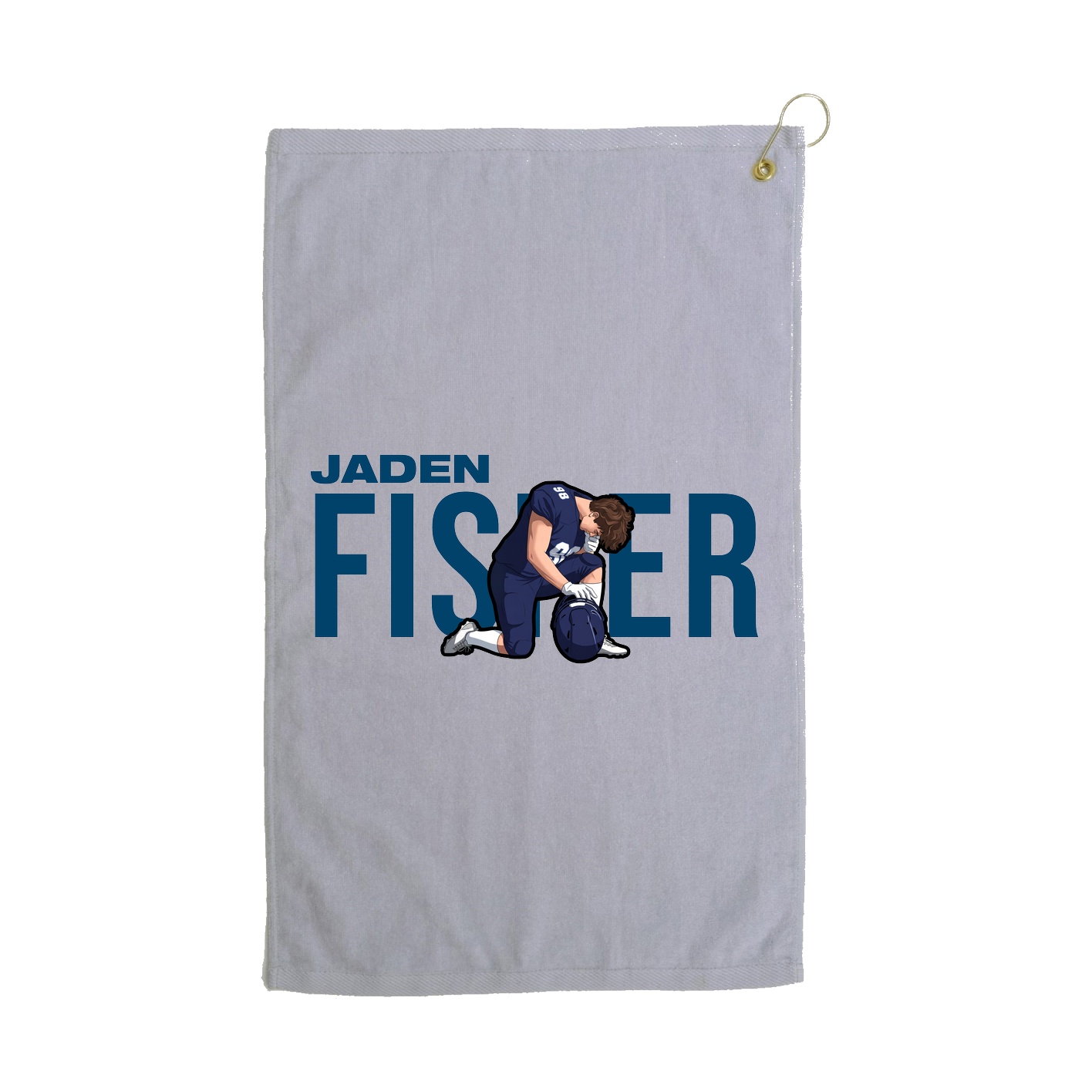 Golf Towel — Player Name in Grey
