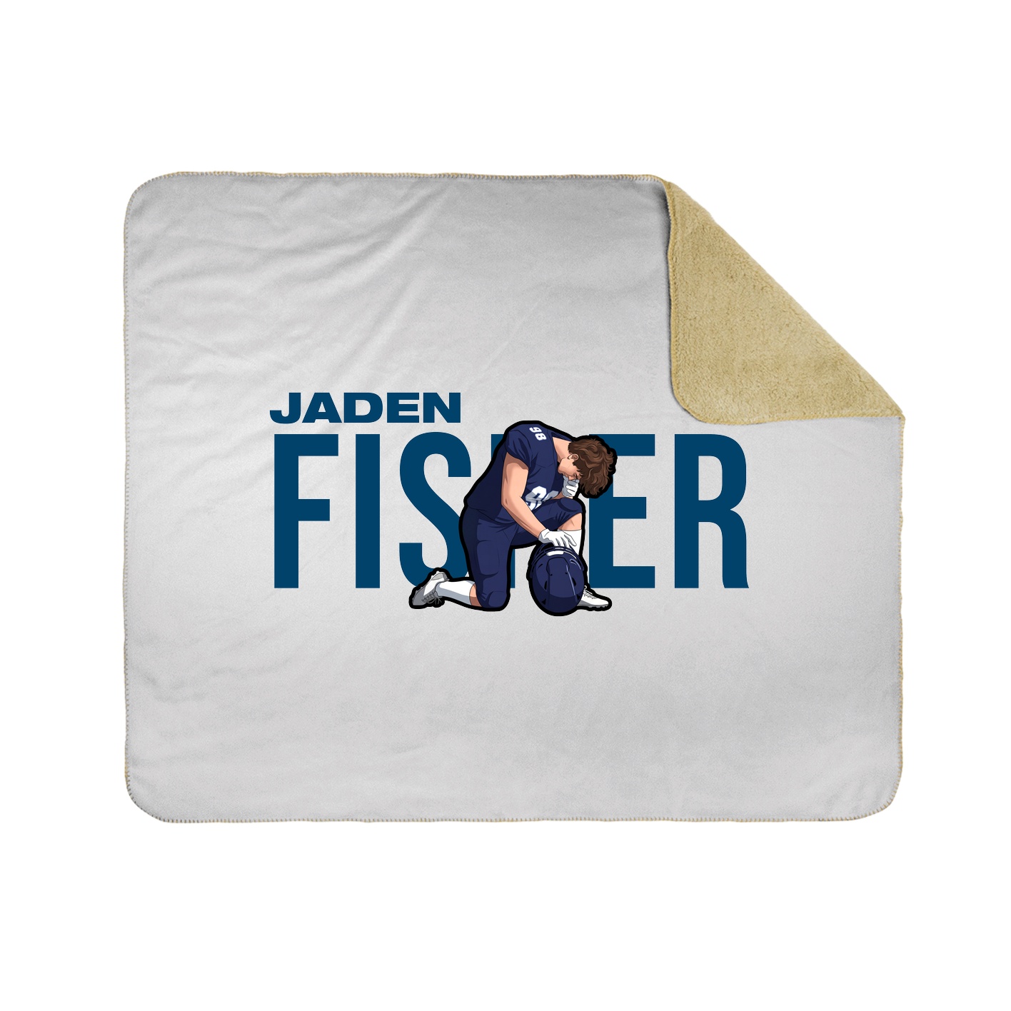 Throw Blanket — Player Name in White