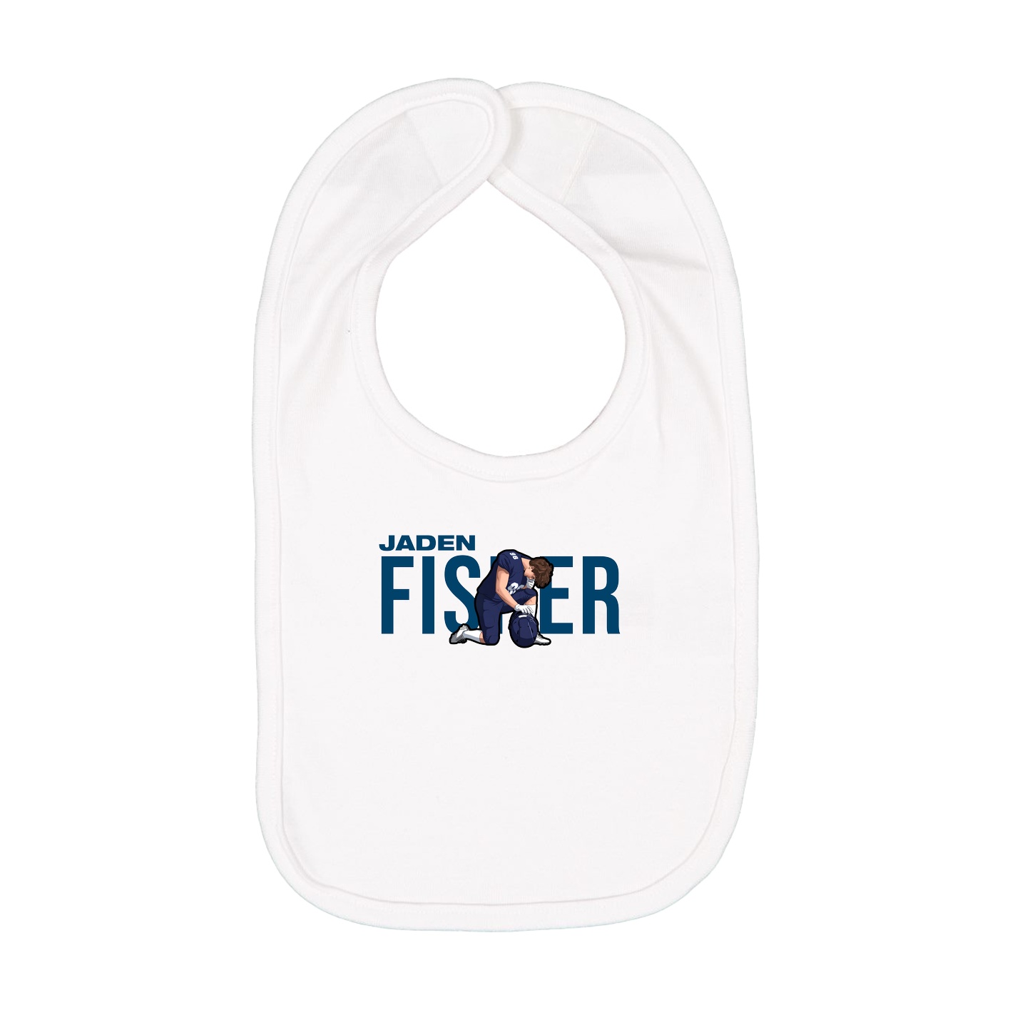 Infant Bib — Player Name in White