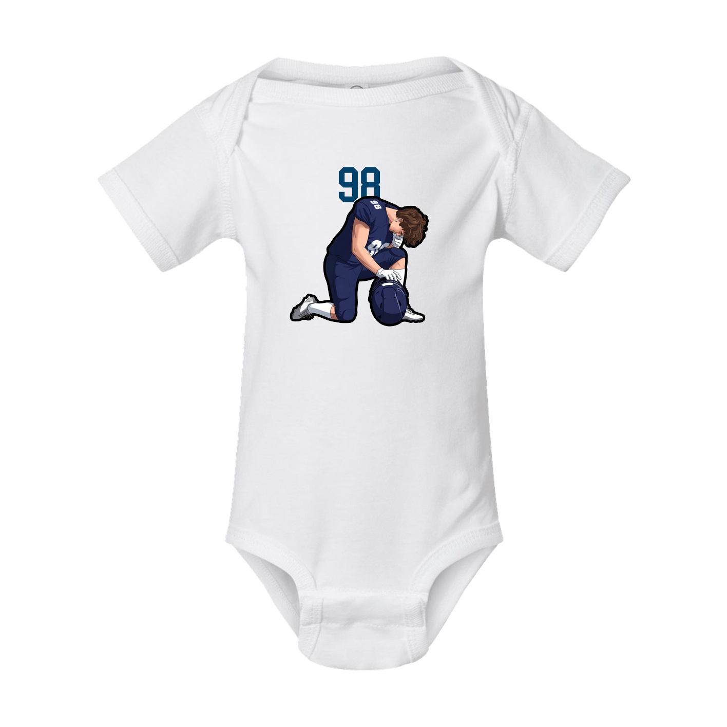 Baby Onesie — Number Top in White