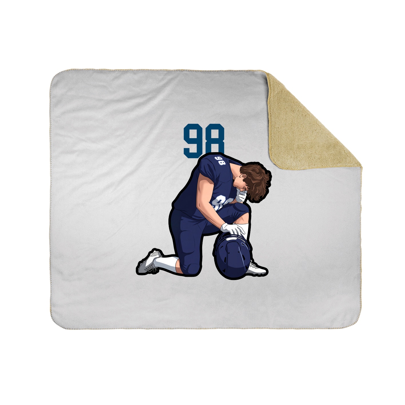 Throw Blanket — Number Top in White