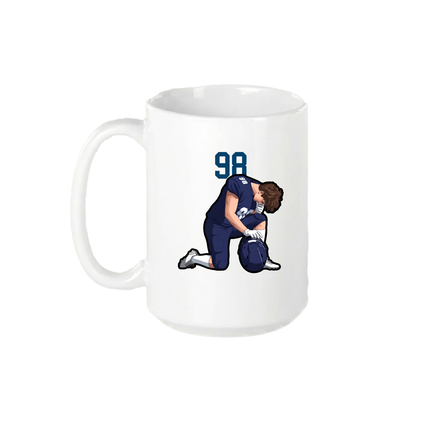 15oz Coffee Mug — Number Top in White