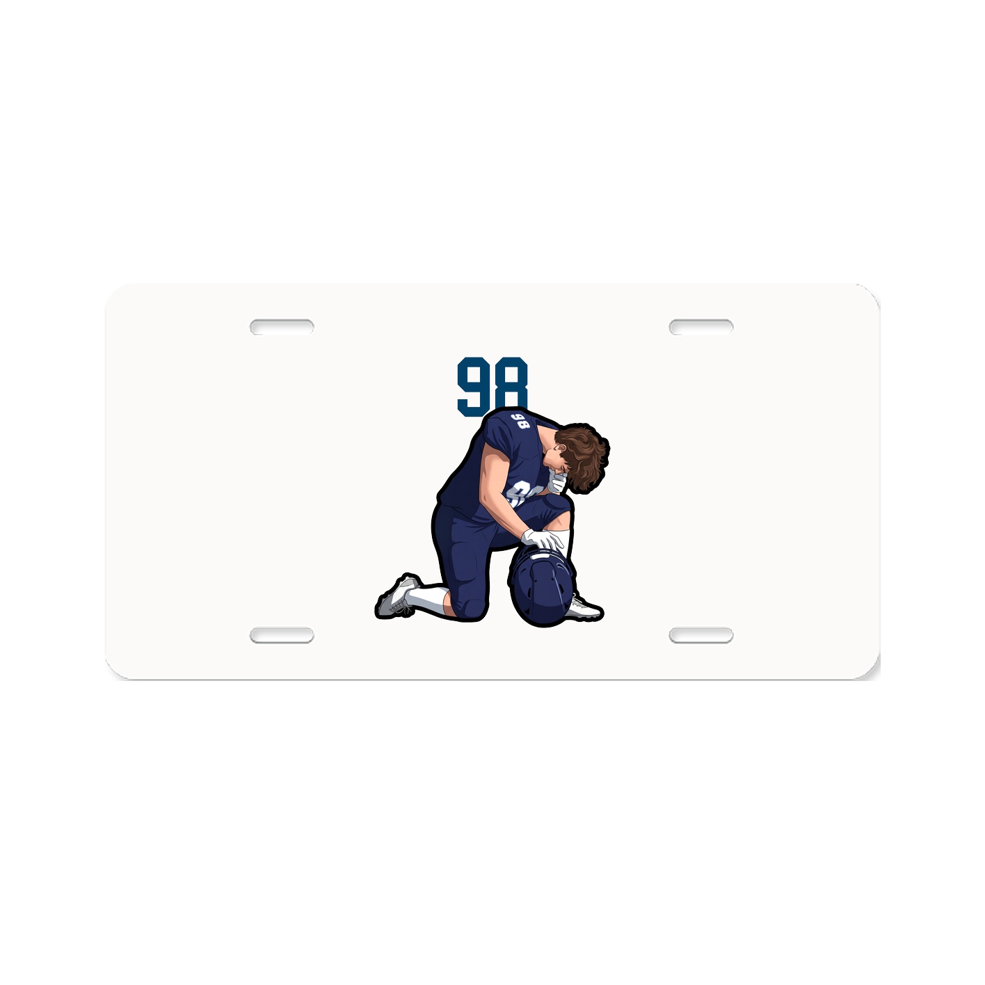 License Plate — Number Top in Classic