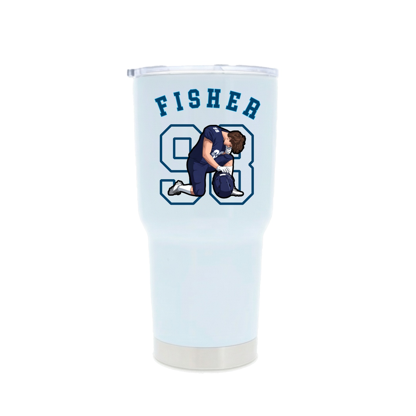 30oz Stainless Steel Tumbler — Shirsey Arch in White