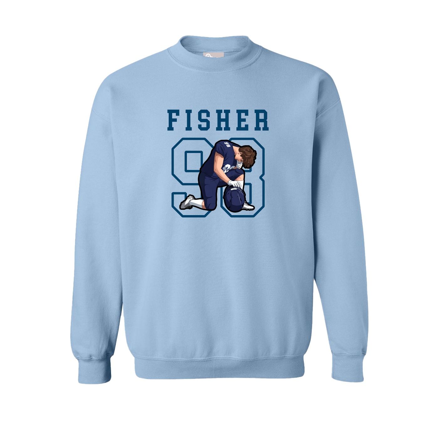 Fleece Crew — Shirsey in Light Blue