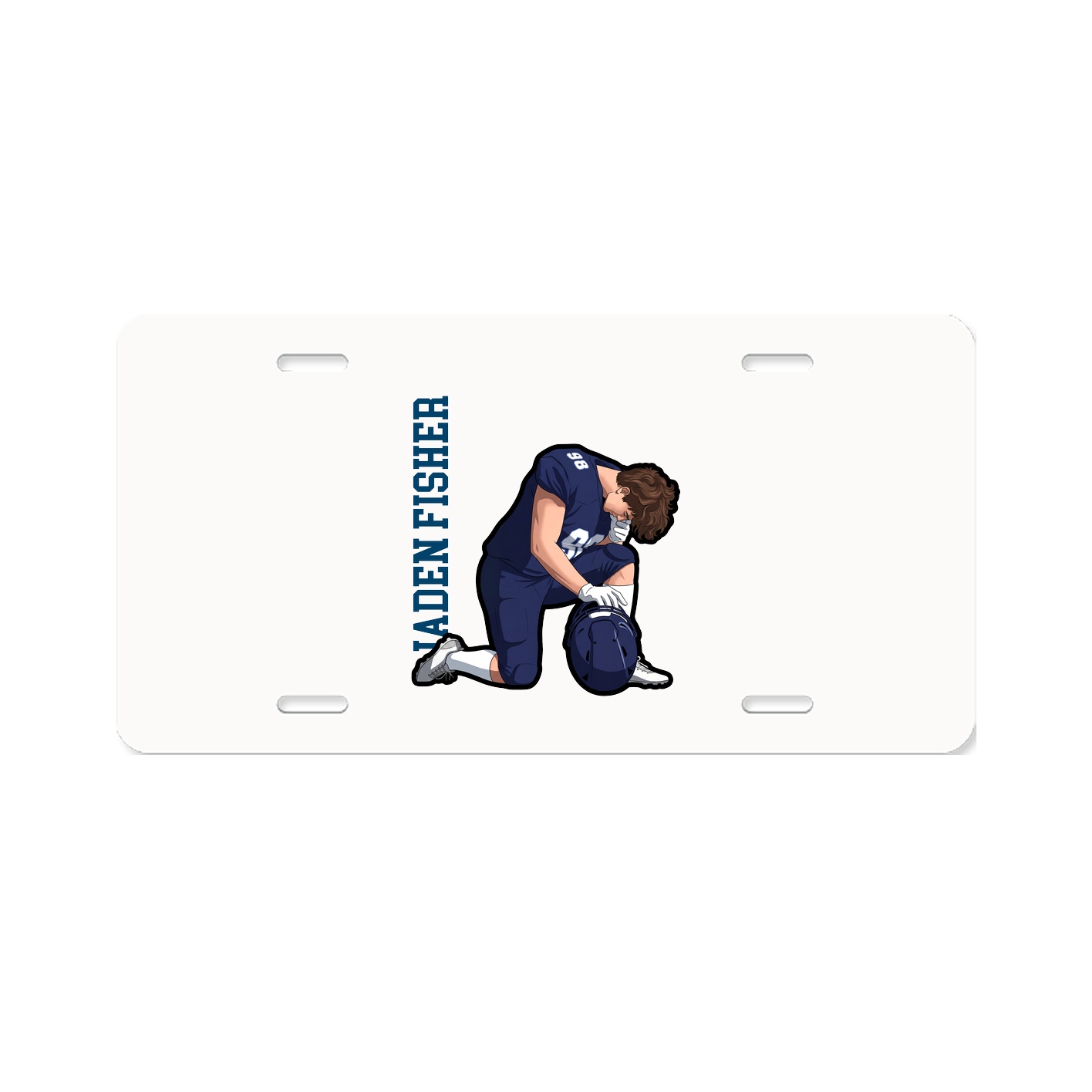 License Plate — Name Vertical in Classic