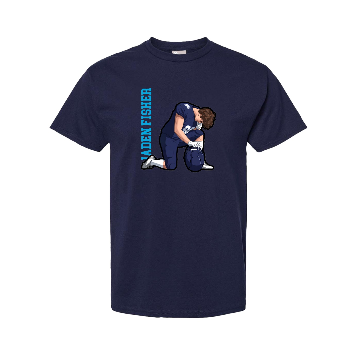 Tee — Name Vertical in Navy