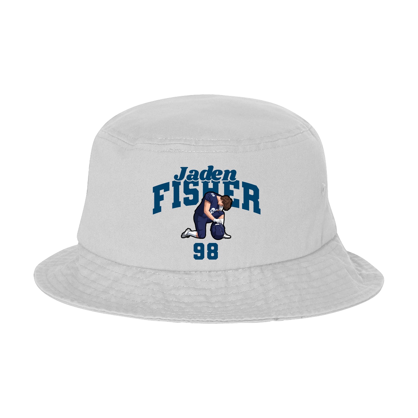 Bucket Cap — Signature Arch in White