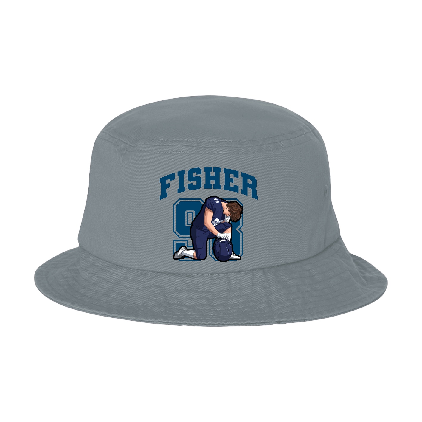 Bucket Cap — Number in Grey
