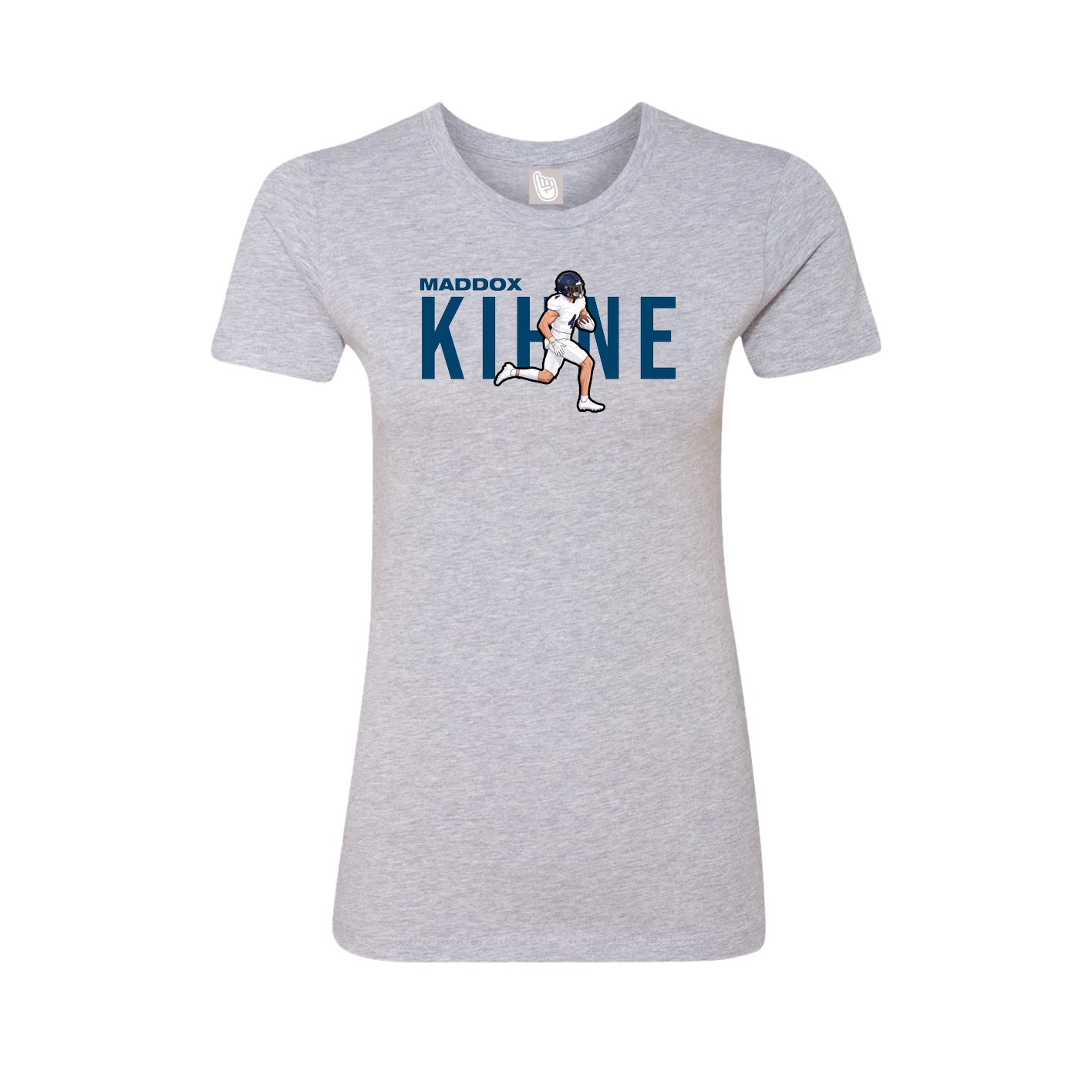 Fitted Women's Tee — Player Name in Grey