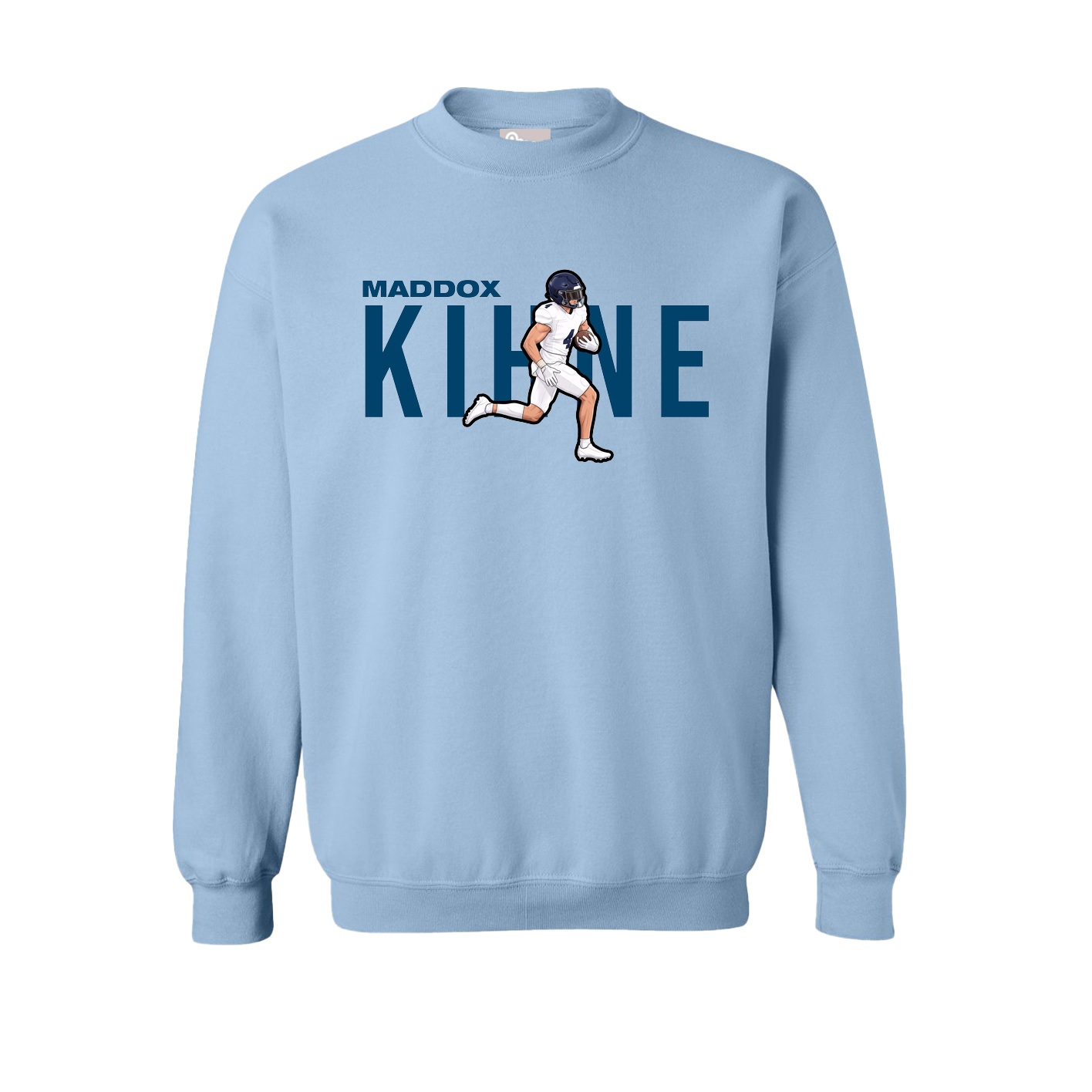 Fleece Crew — Player Name in Light Blue