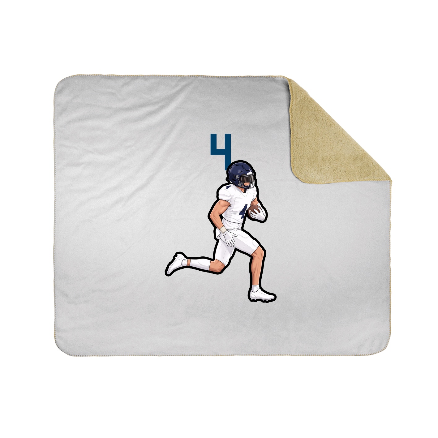 Throw Blanket — Number Top in White