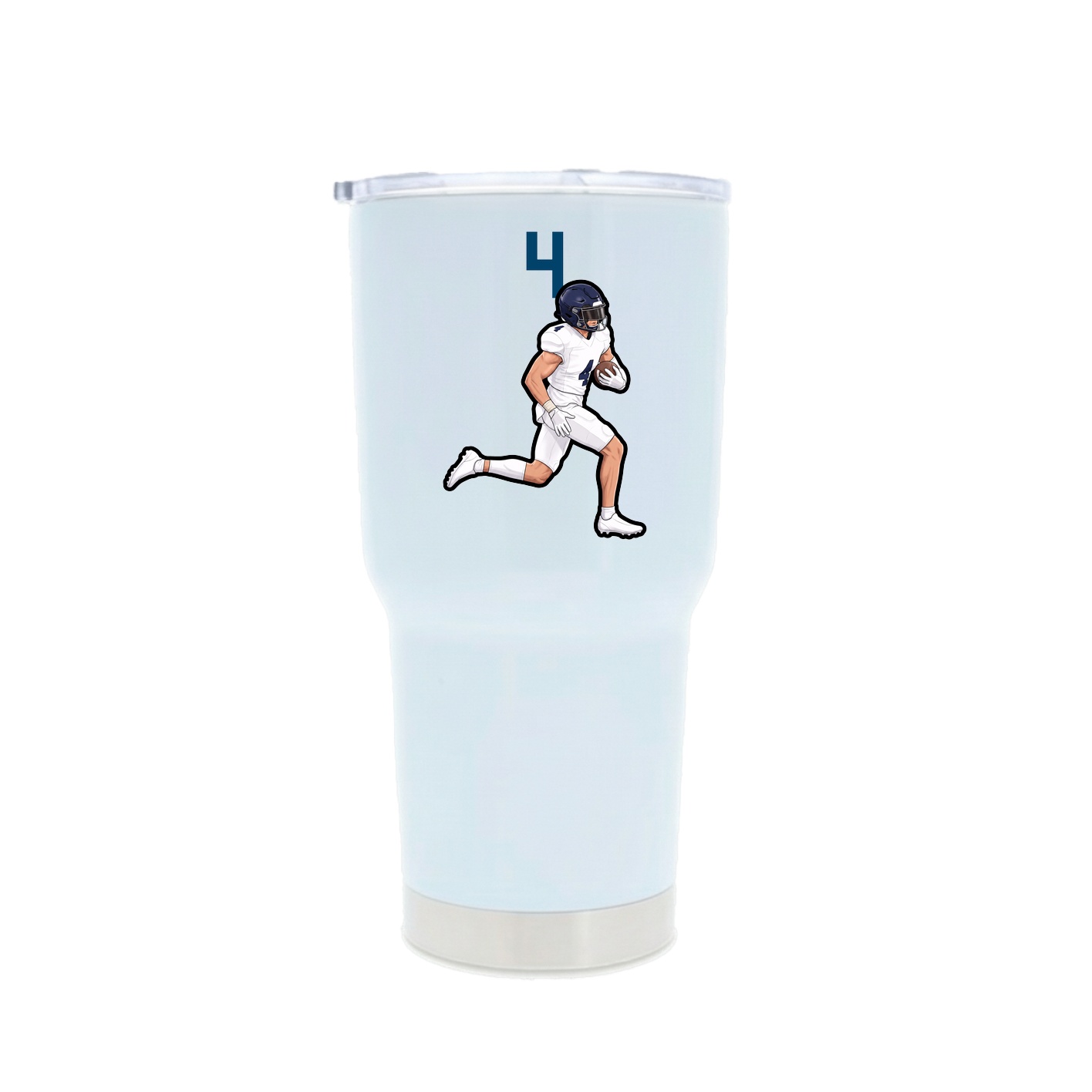 30oz Stainless Steel Tumbler — Number Top in White