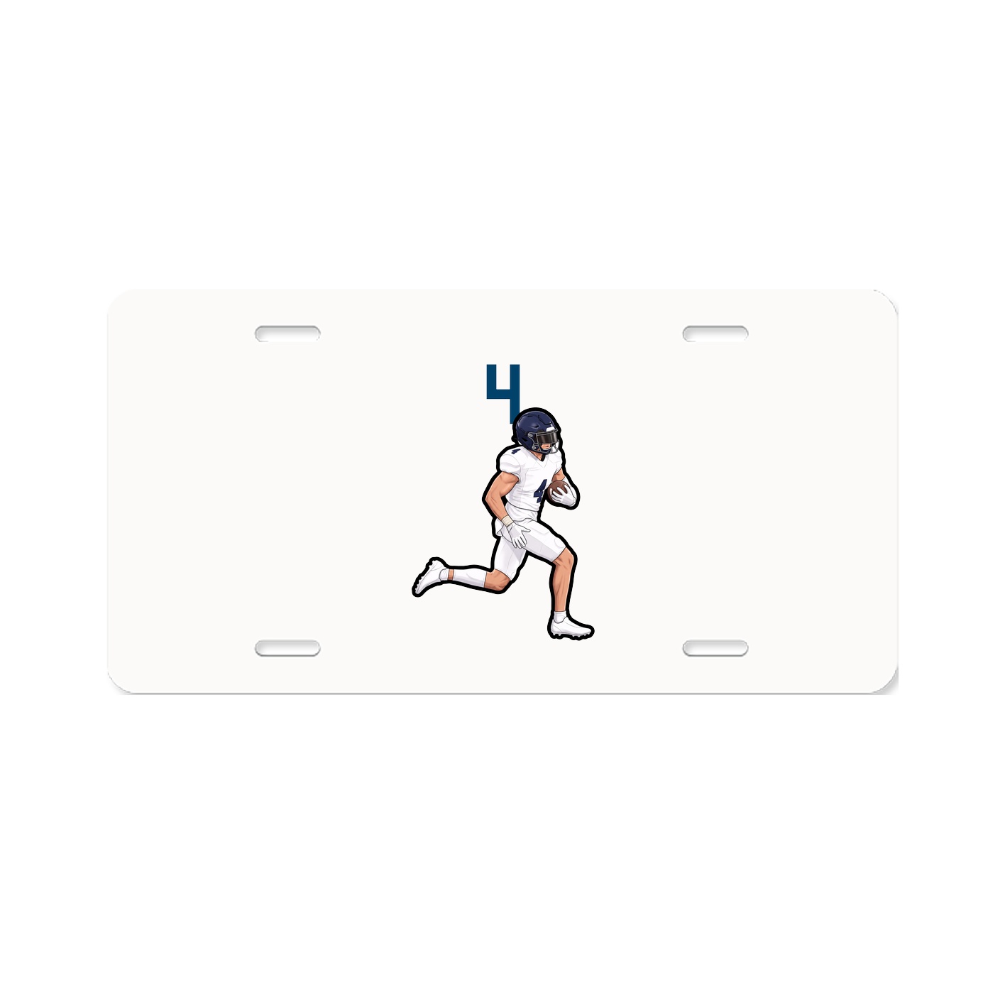 License Plate — Number Top in Classic