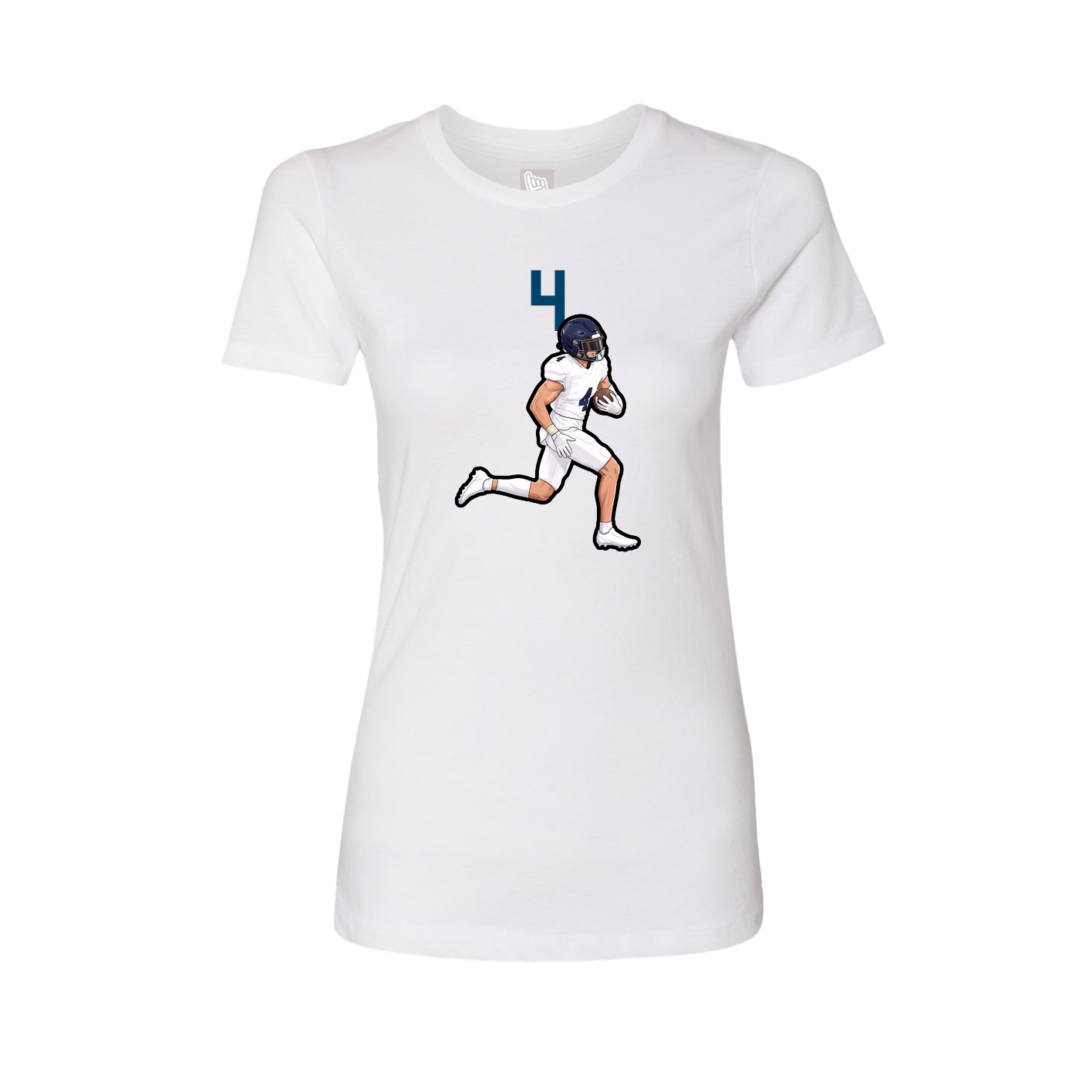 Fitted Women's Tee — Number Top in White