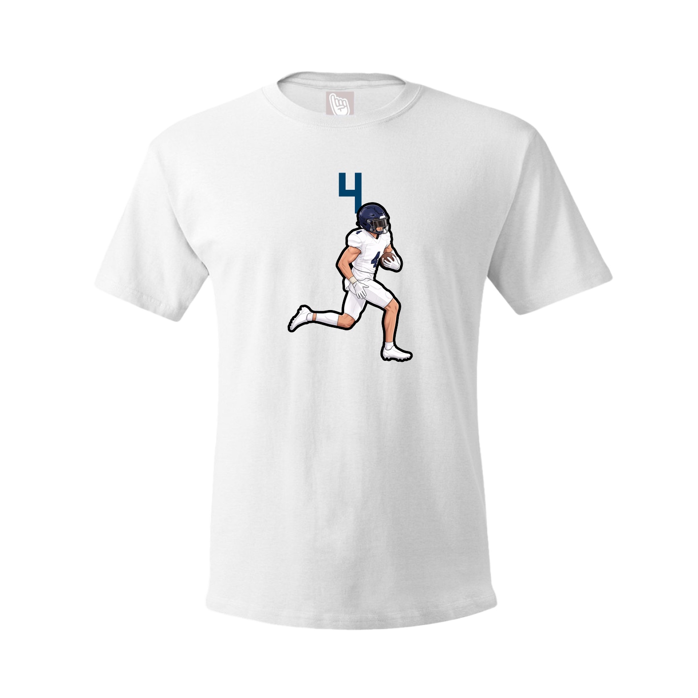 Youth Tee — Number Top in White