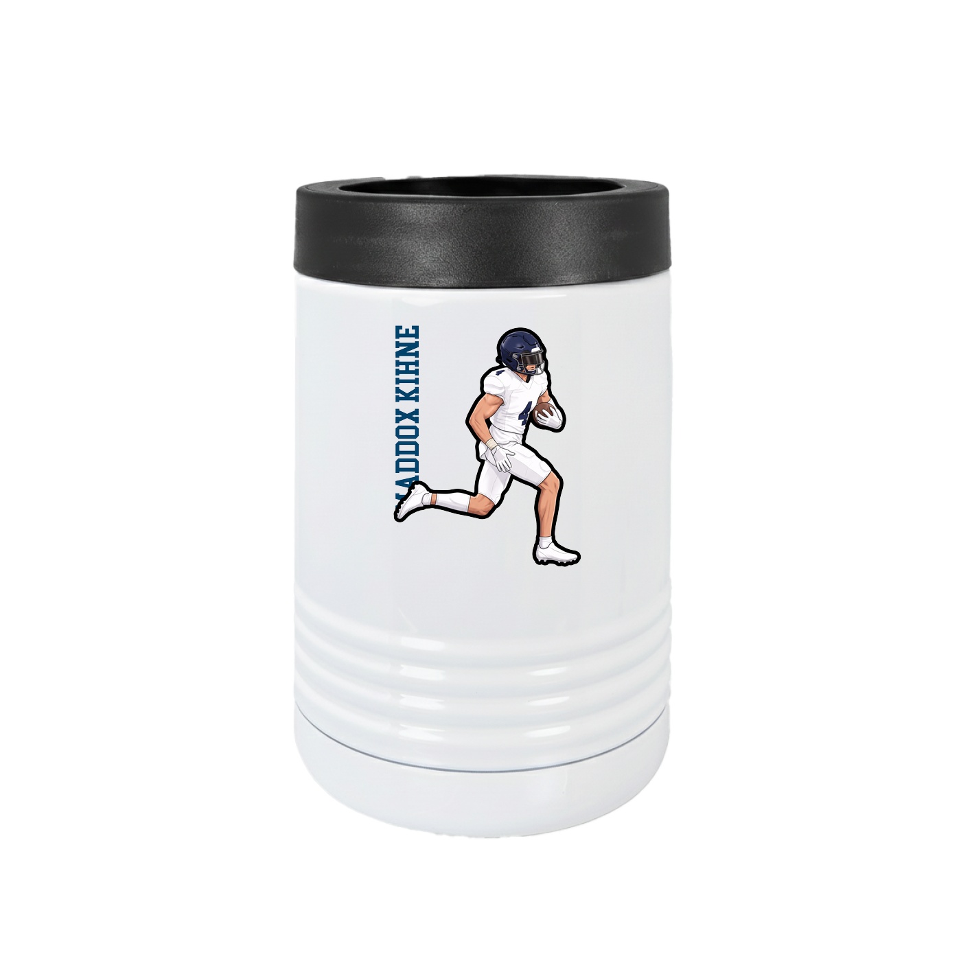 Beverage Holder — Name Vertical in White