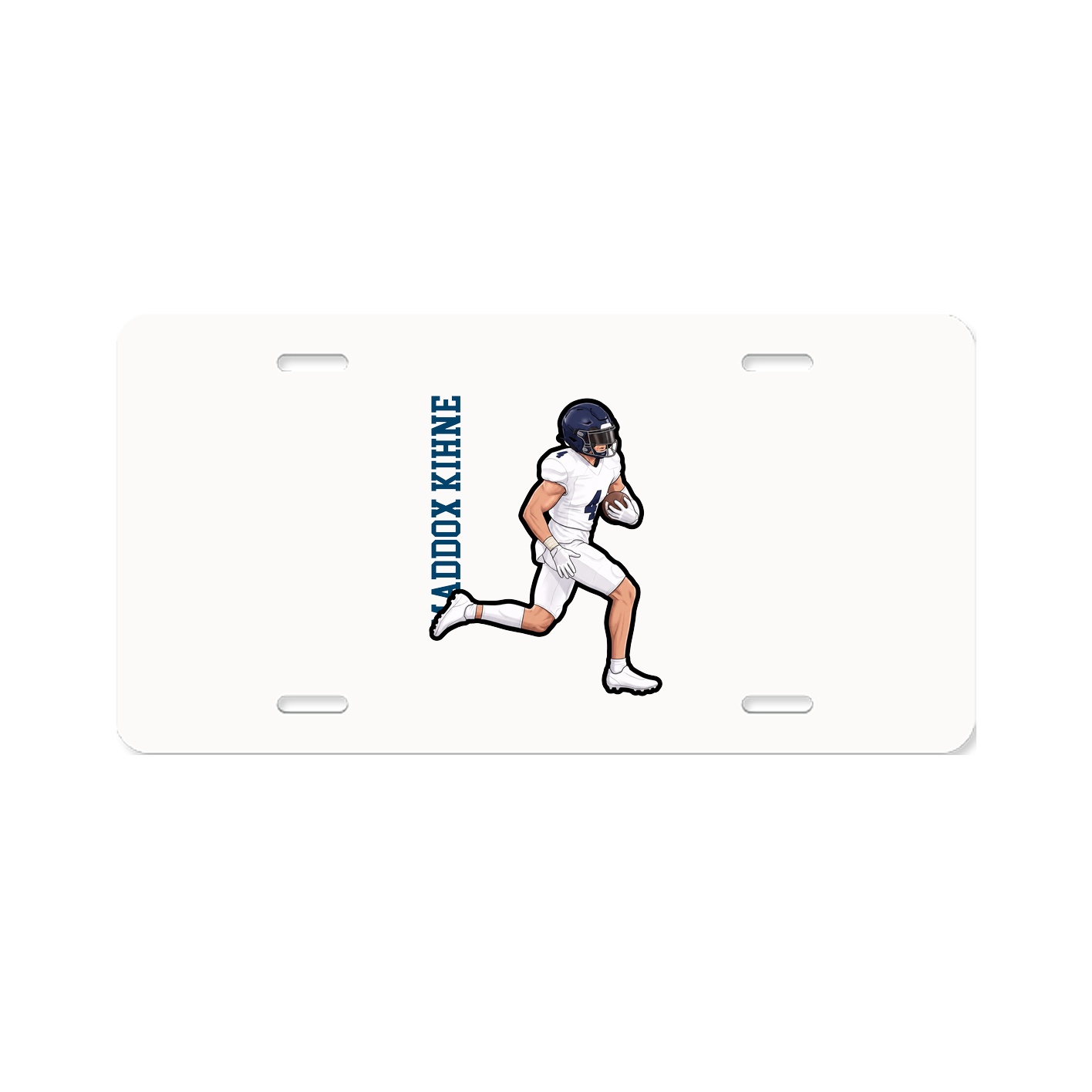 License Plate — Name Vertical in Classic