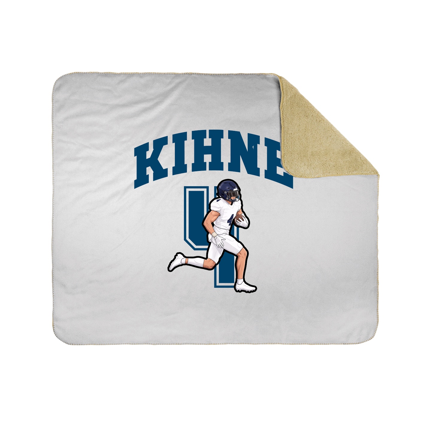 Throw Blanket — Number in White
