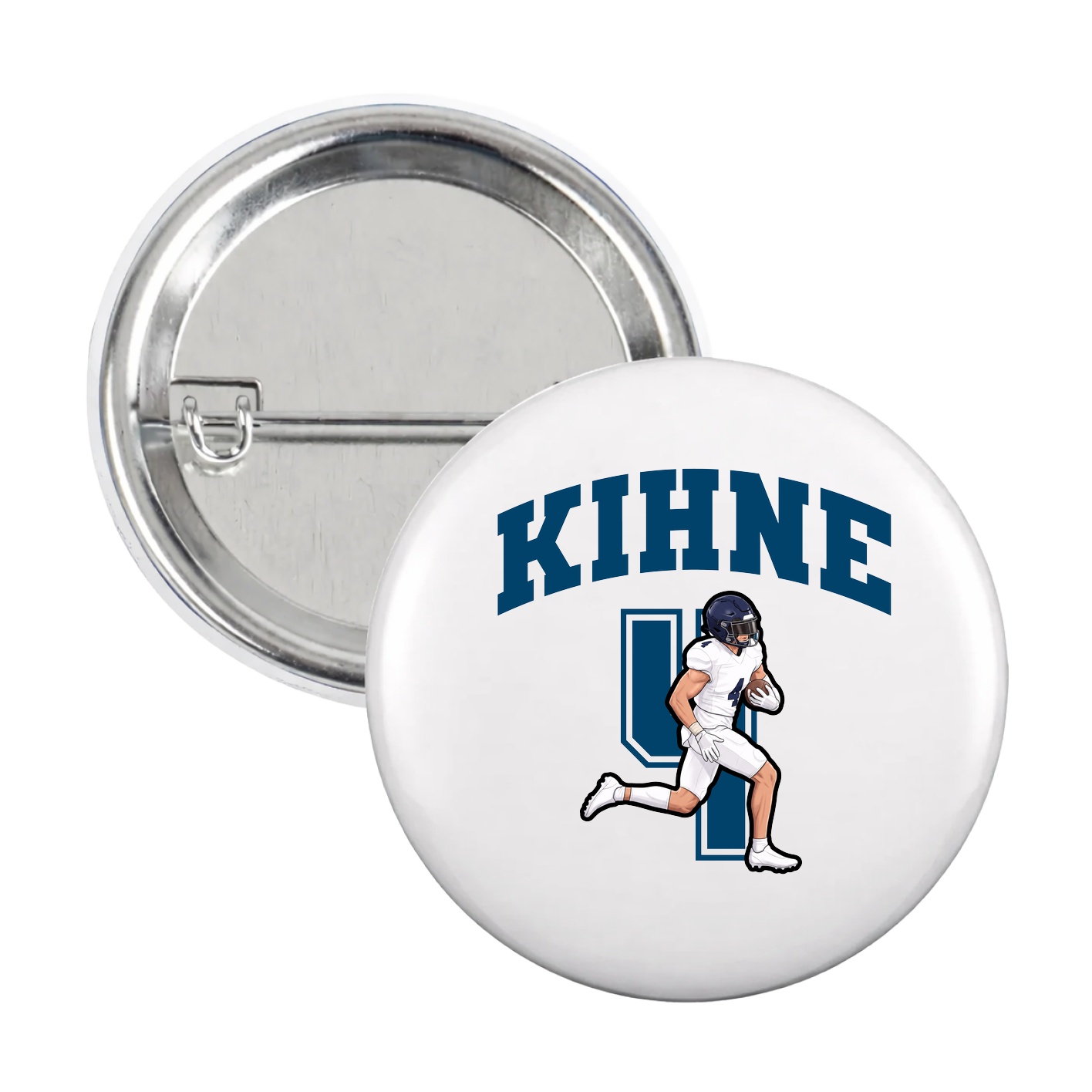 Game Day Button — Number in White