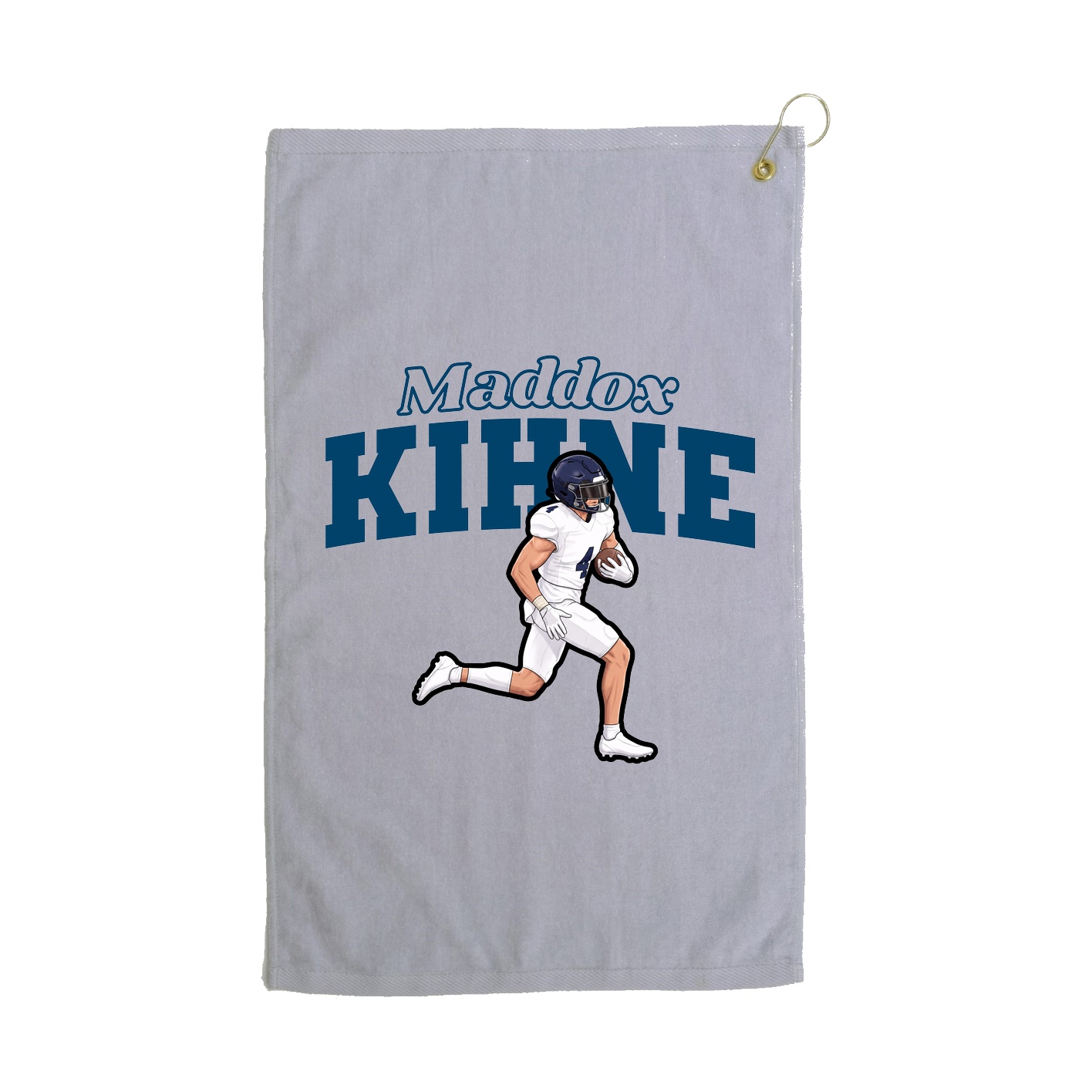 Golf Towel — Name Arch in Grey