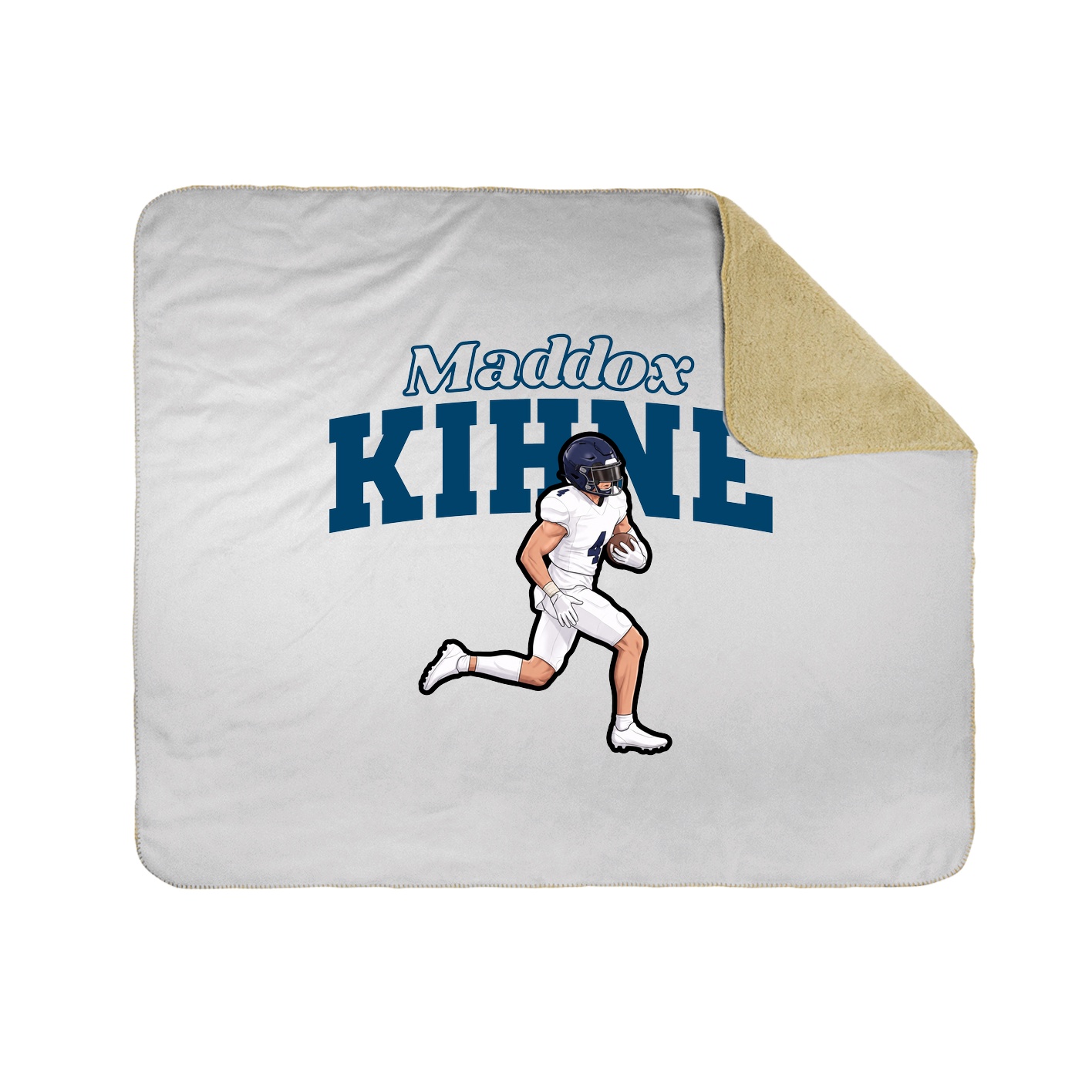 Throw Blanket — Name Arch in White