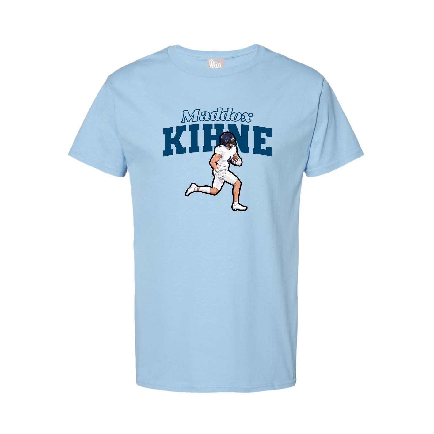 Youth Tee — Name Arch in Light Blue